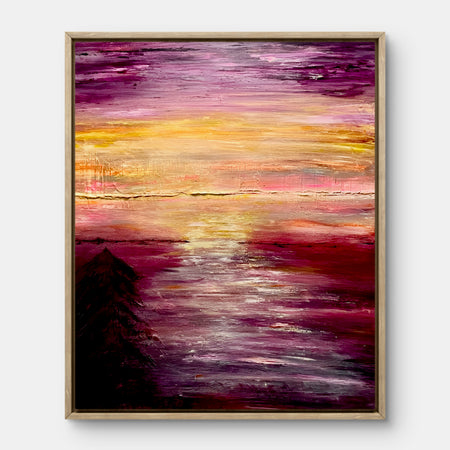 You Are The Glow - Medium size Textured Acrylic on Stretched Canvas