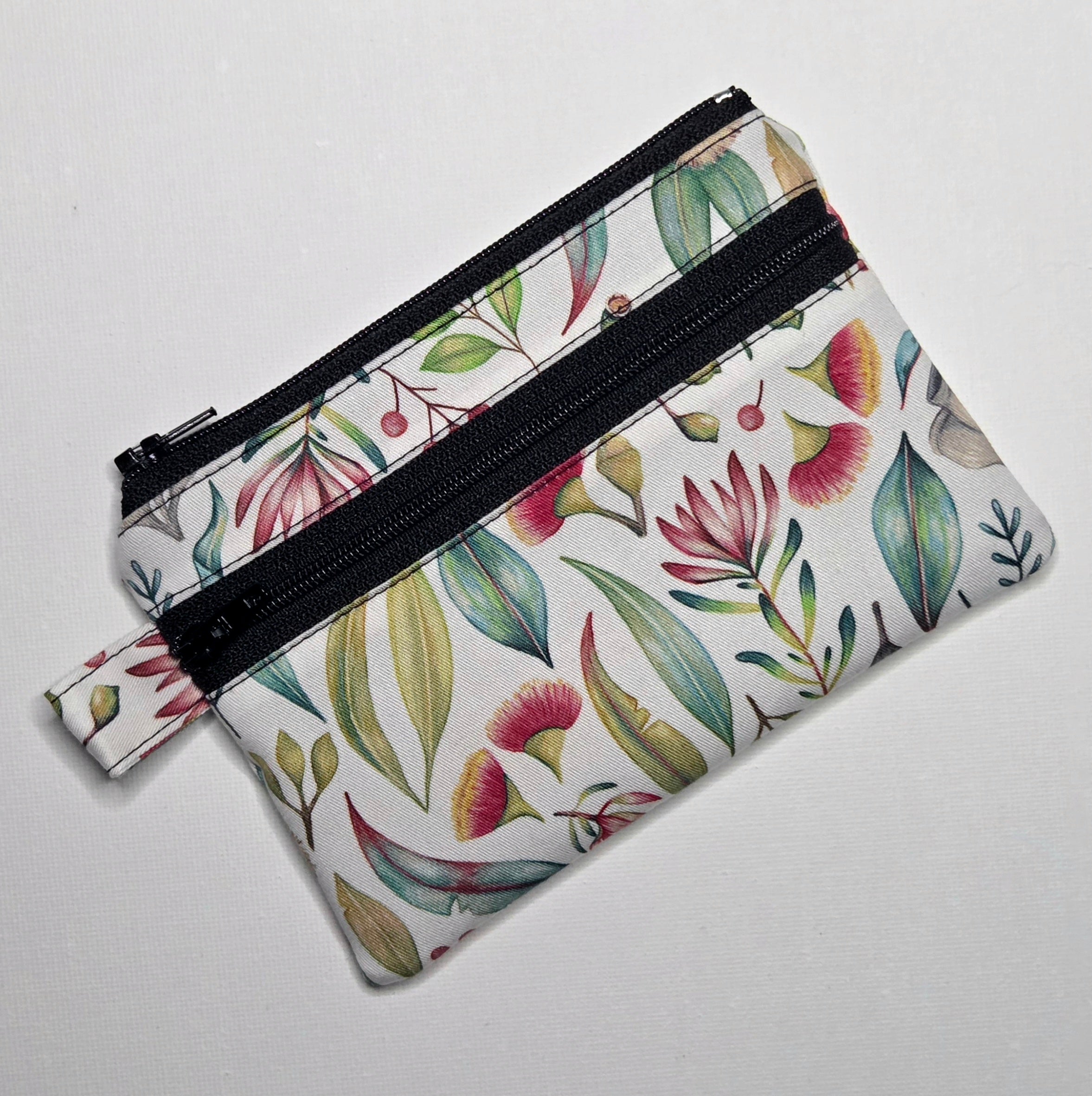 Small Double Pocket Pouch in Wildflower fabric