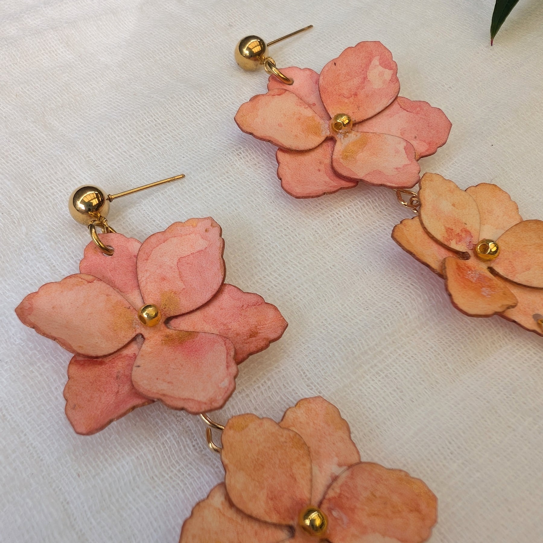 Handmade Floral Statement Earrings | Lightweight Paper Jewellery | Australian Made