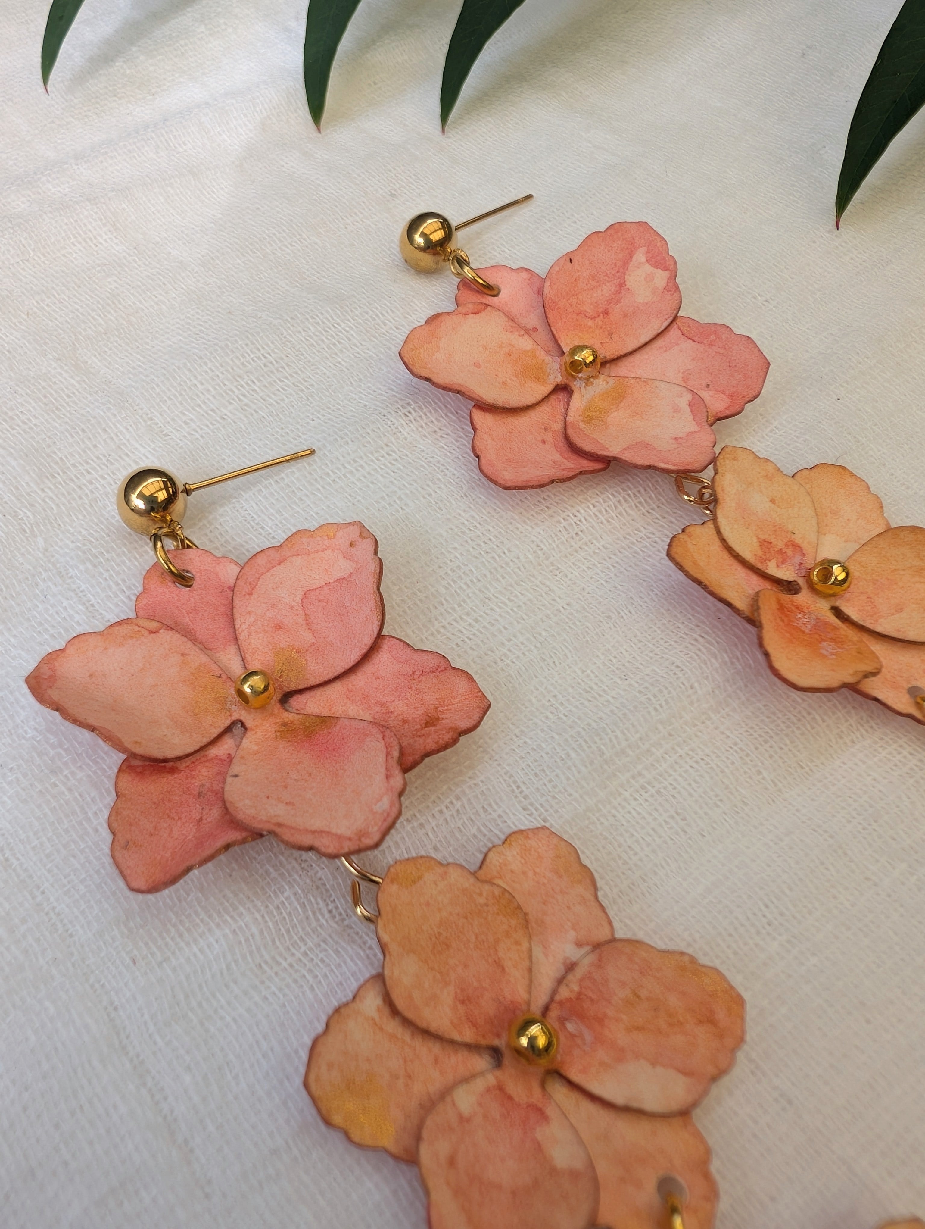 Handmade Floral Statement Earrings | Lightweight Paper Jewellery | Australian Made