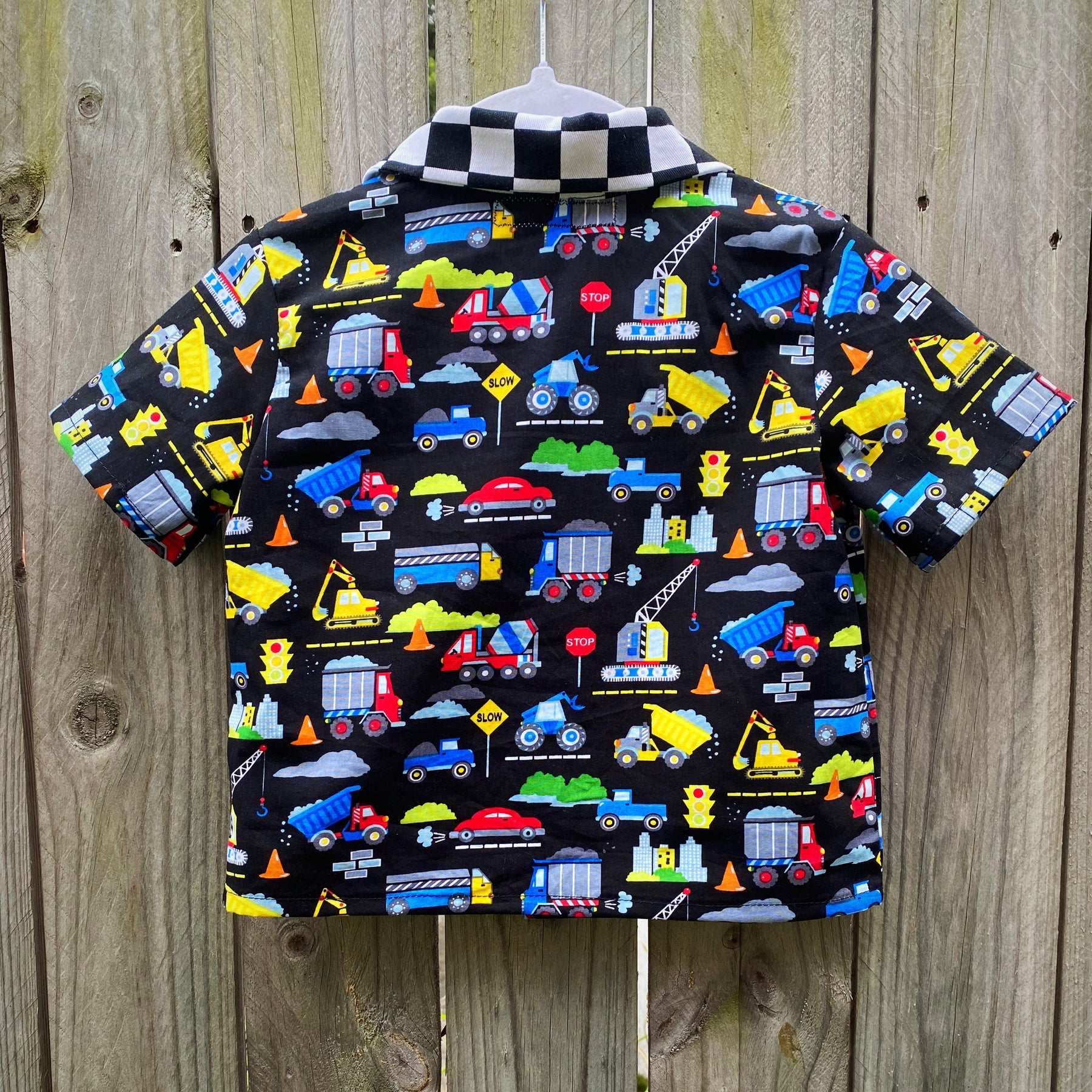 Size 1 Transport Button Up Shirt For a Toddler