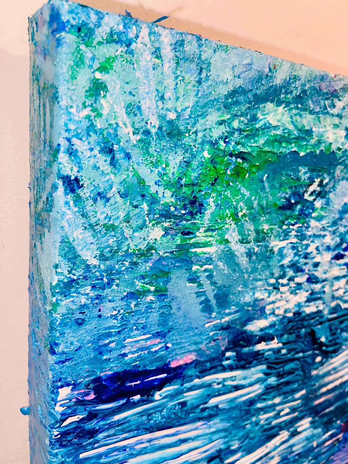 Island Paddle ORIGINAL CANVAS PAINTING 25.4x25.4x3.5cm by Margo Humphries