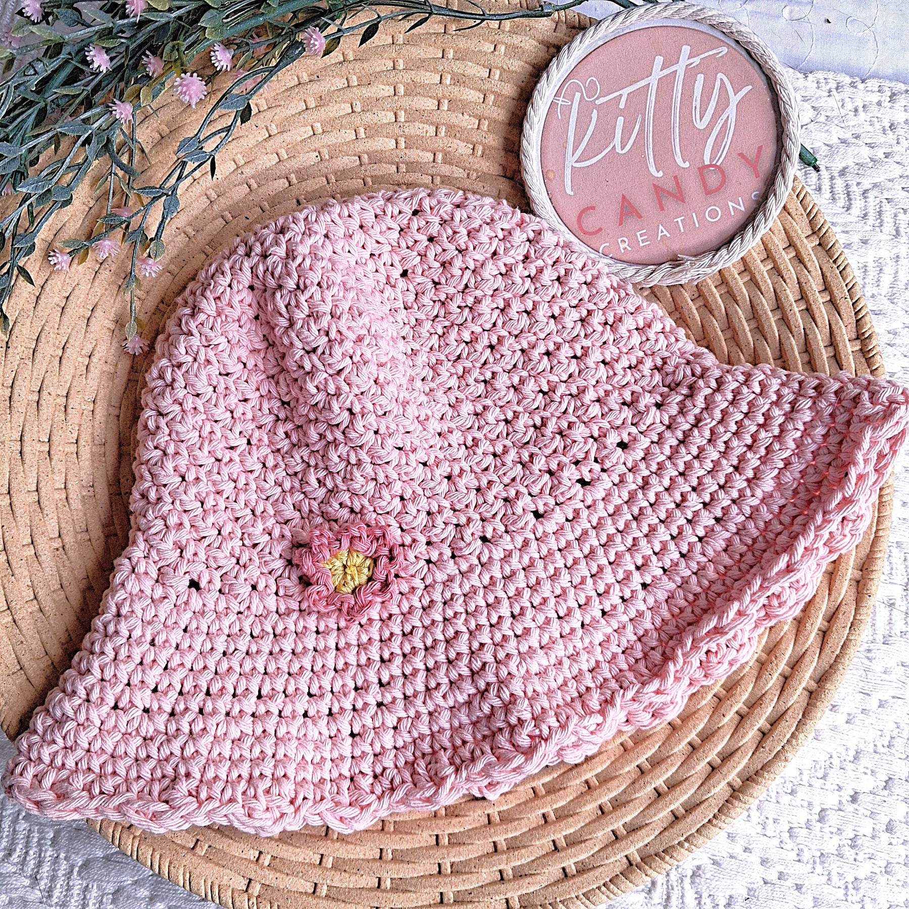 Handmade Crochet Sunhat - 100% Cotton