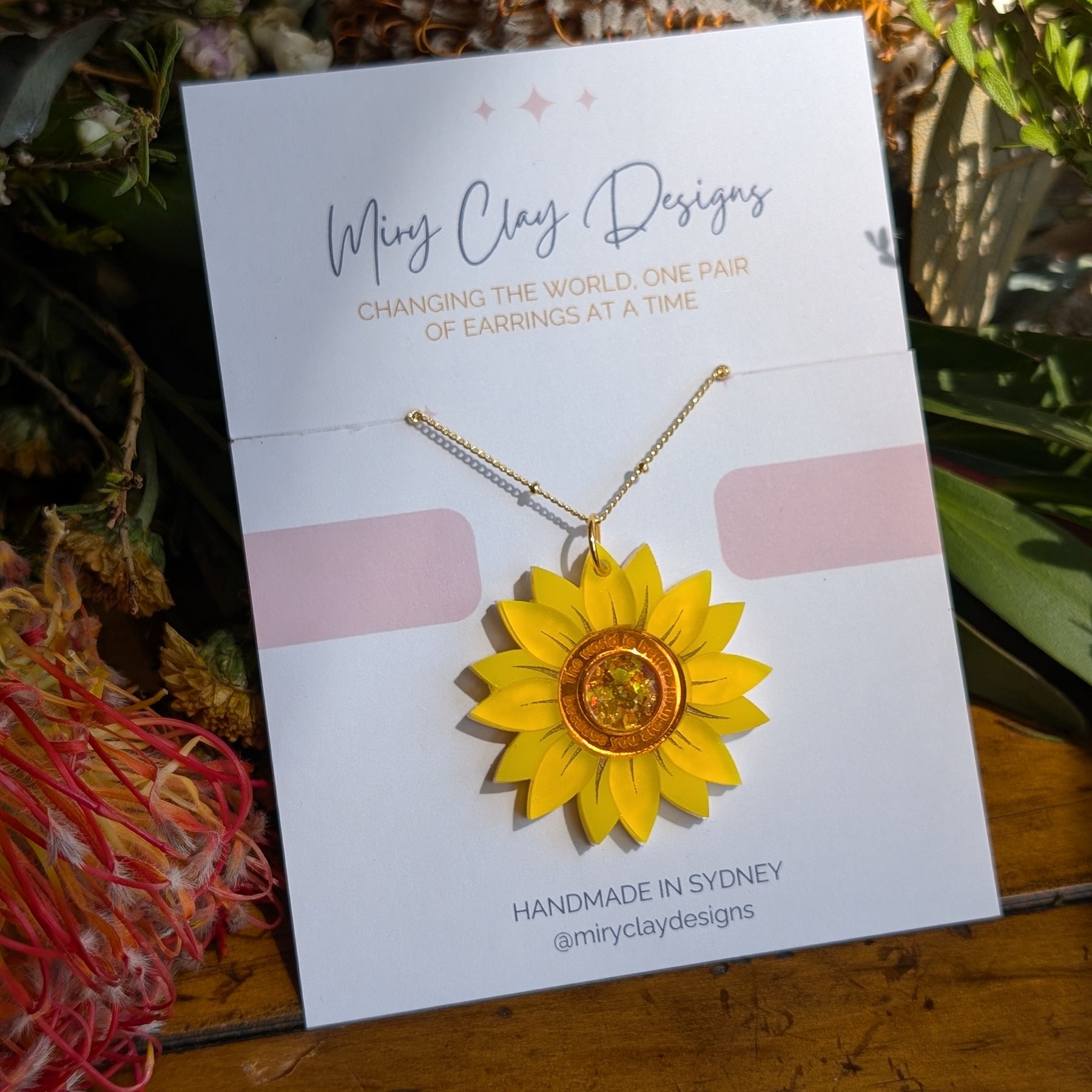 Sunflower Af-fleur-mation Necklace