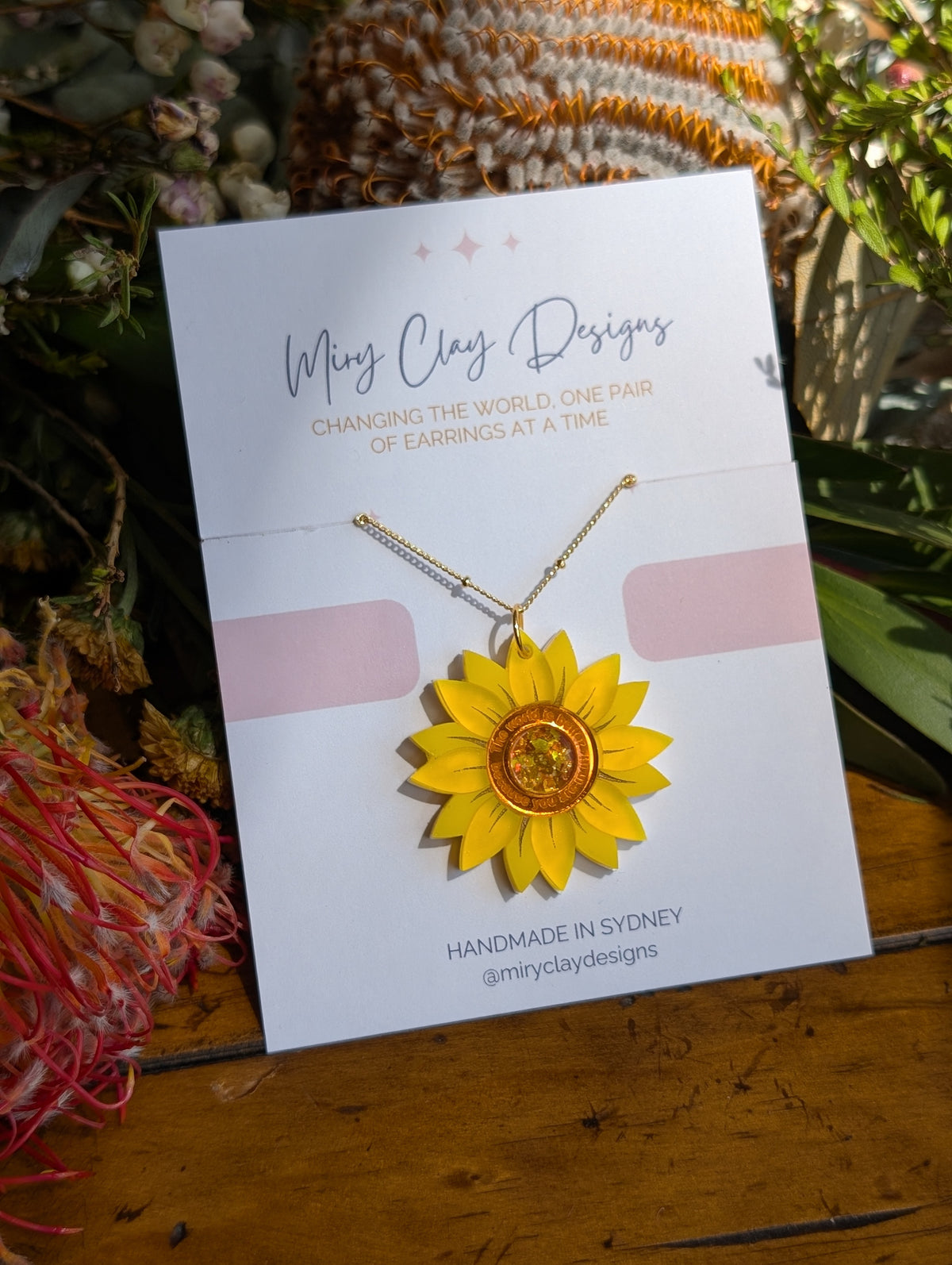 Sunflower Af-fleur-mation Necklace