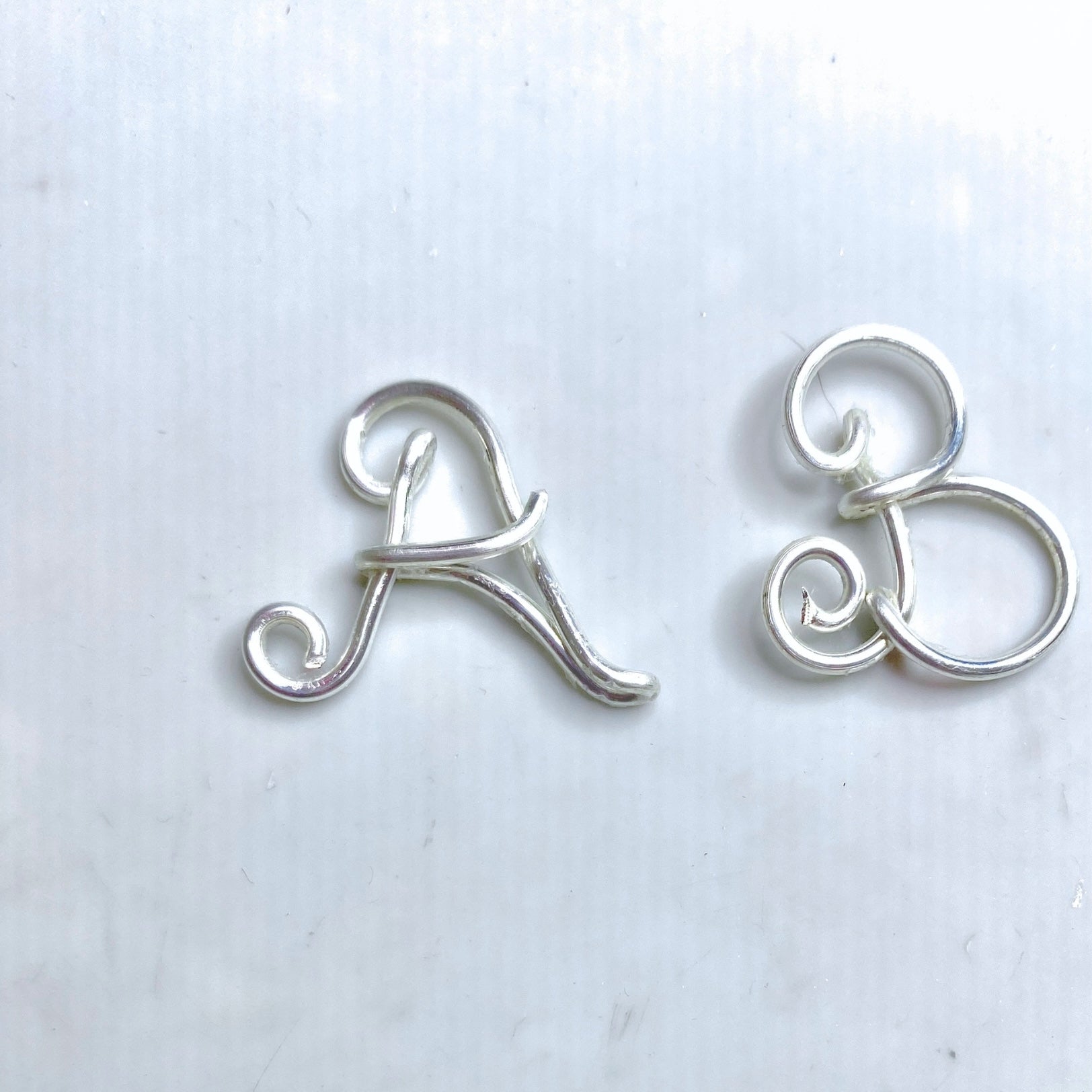 NEW Initial Letter Pendant | Sterling silver wire | Belcher chain necklace | Personal Custom Jewellery