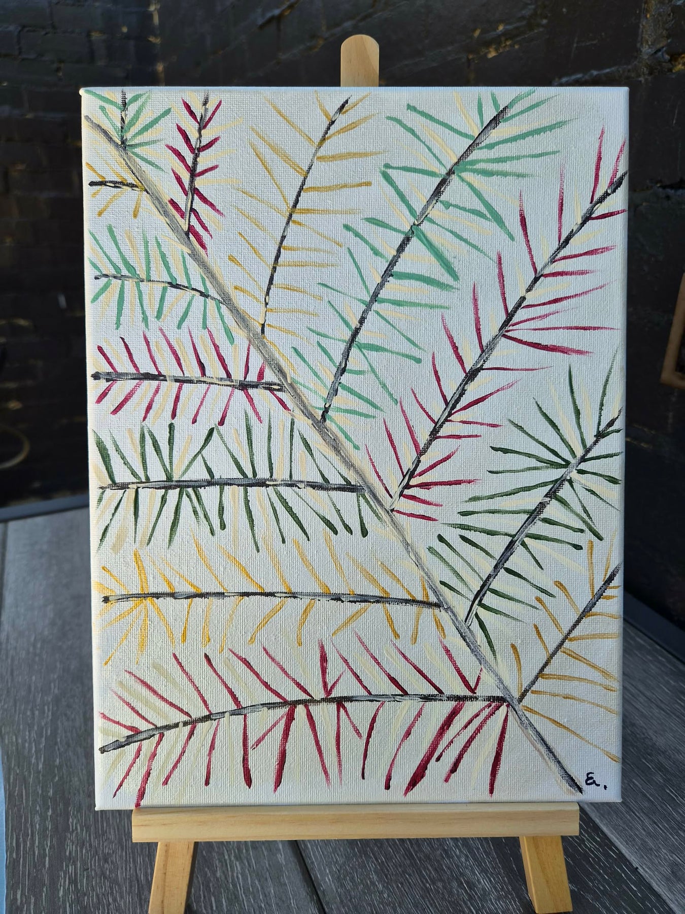 Frond Frequency — Original Botanical Abstract Artwork - 23cm X 30cm