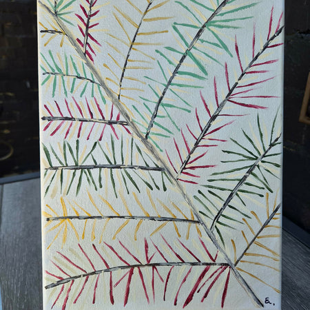 Frond Frequency — Original Botanical Abstract Artwork - 23cm X 30cm