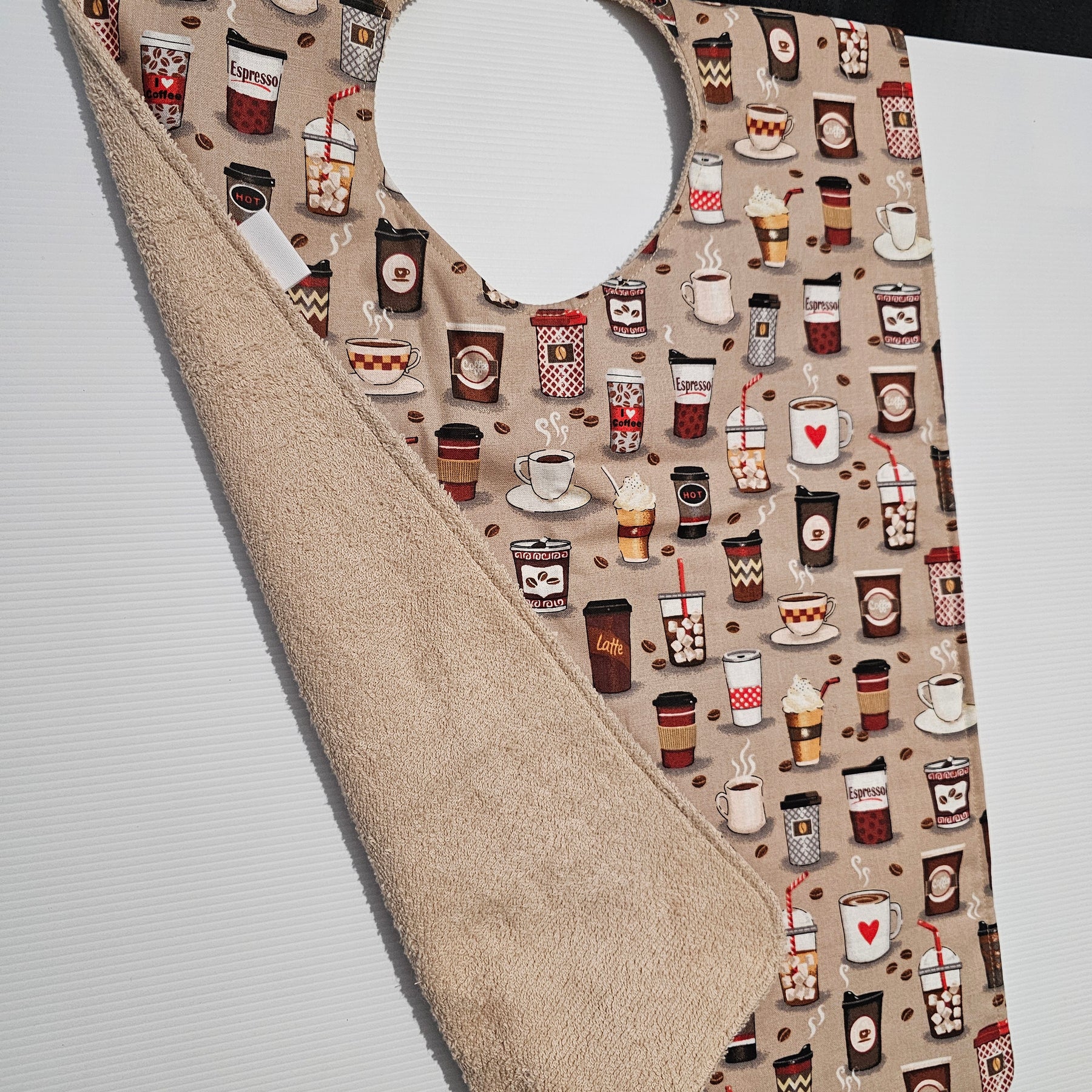 Adult / Special Needs Bib – Clothing Protector - Coffee