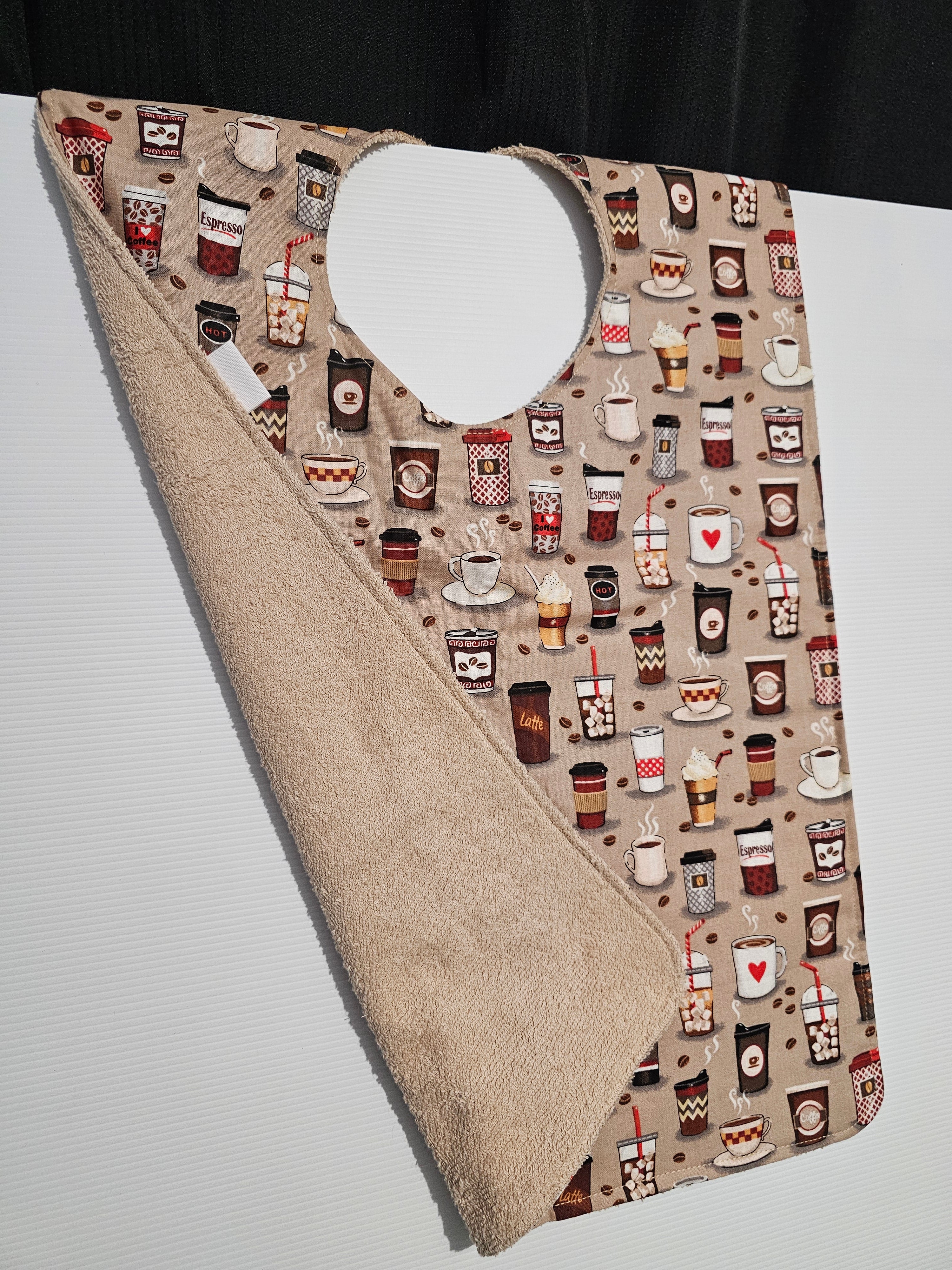 Adult / Special Needs Bib – Clothing Protector - Coffee