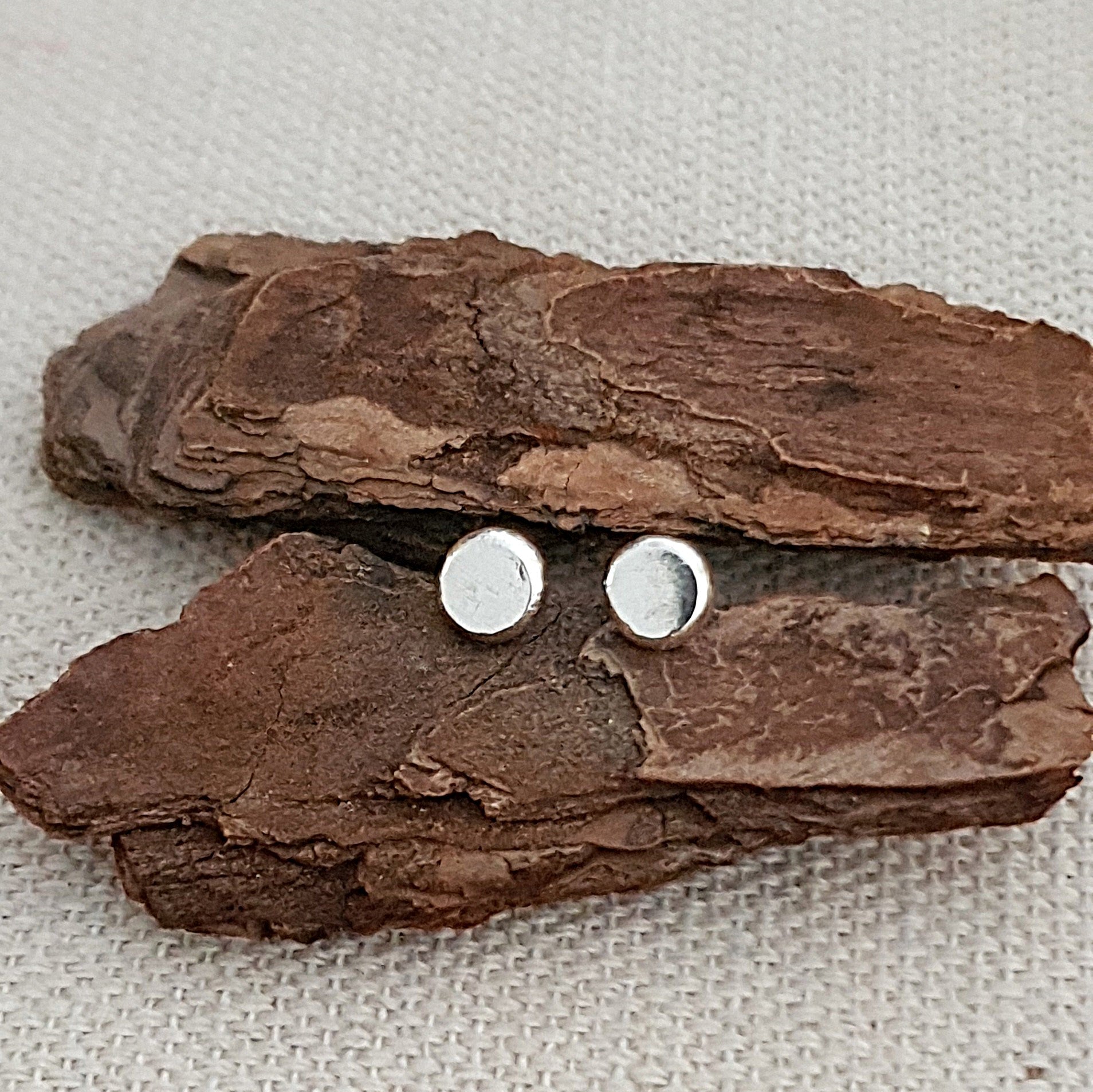 Recycled sterling silver studs