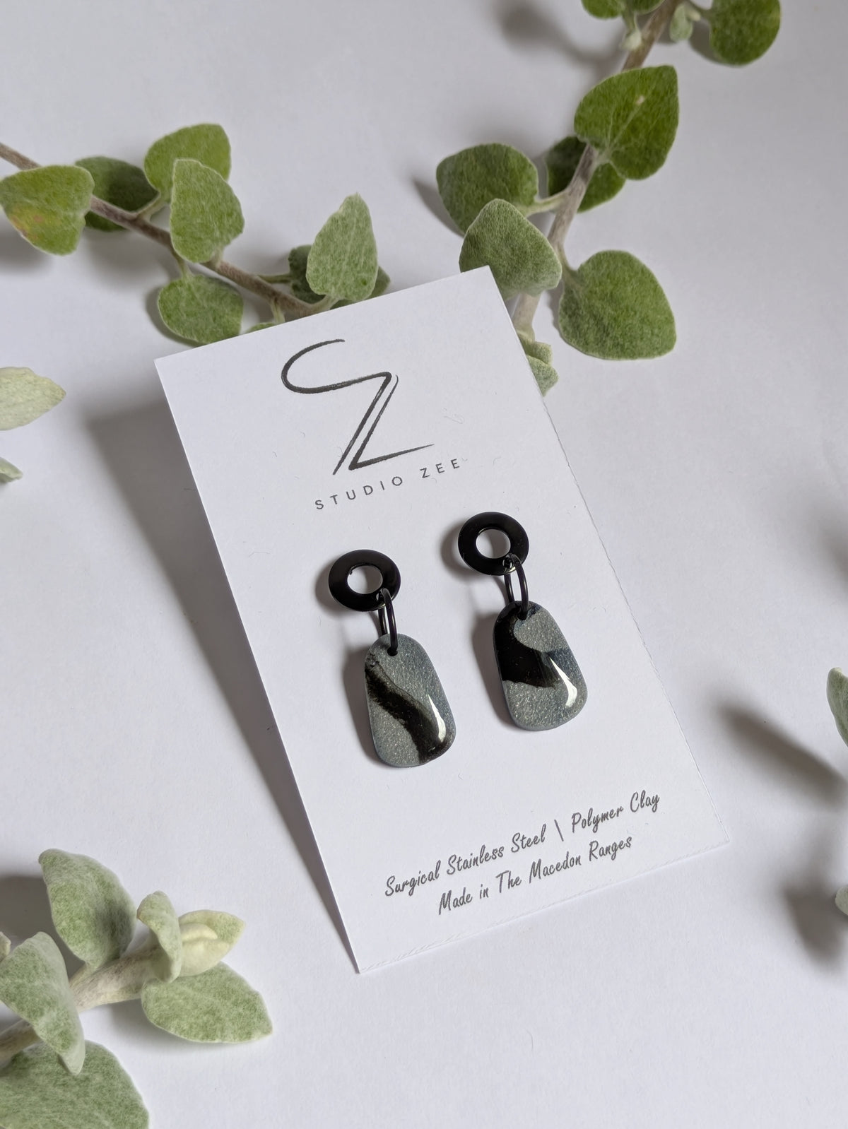 Pillar Stud Dangle Earrings