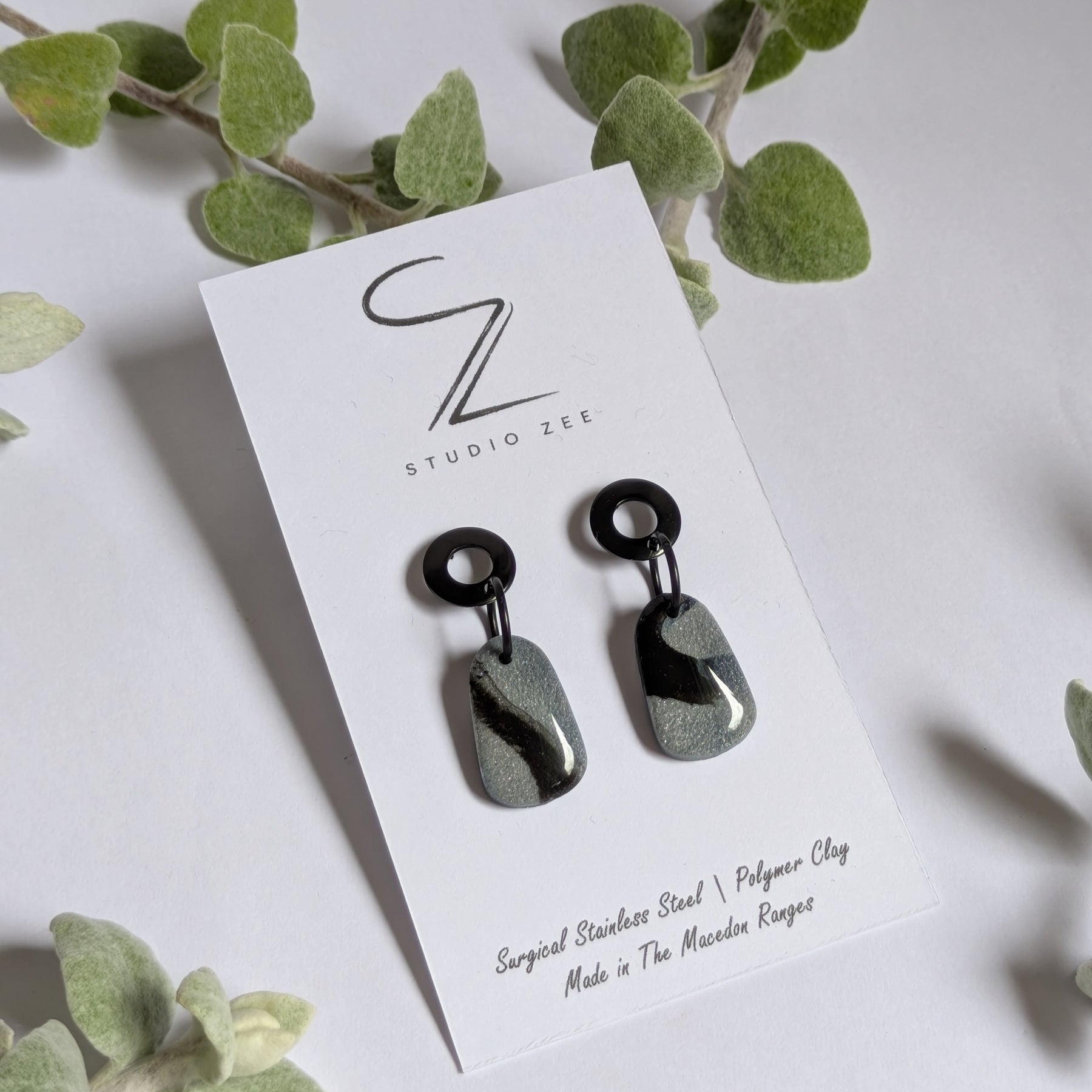 Pillar Stud Dangle Earrings