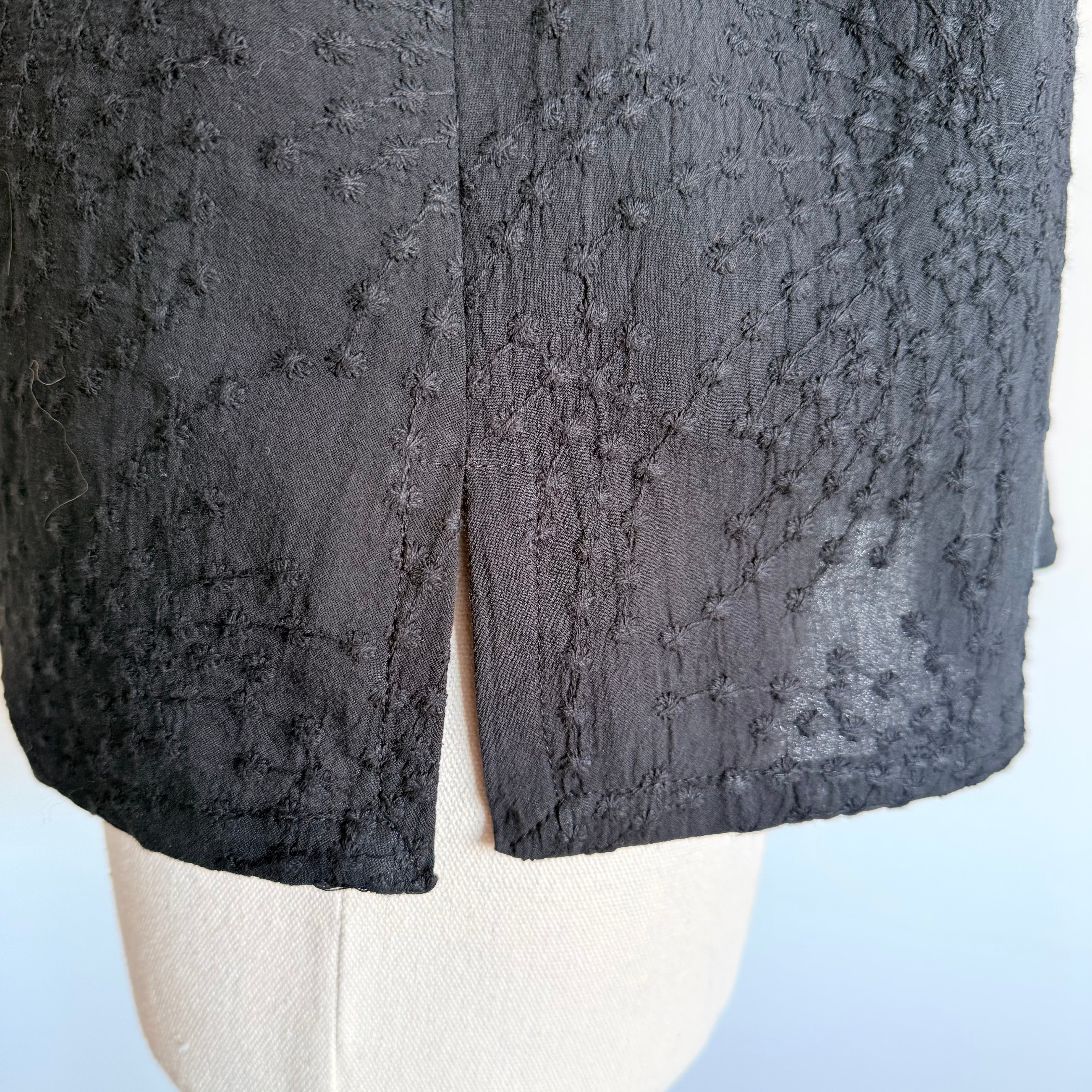 Long Sleeved Embroidered Cotton Top