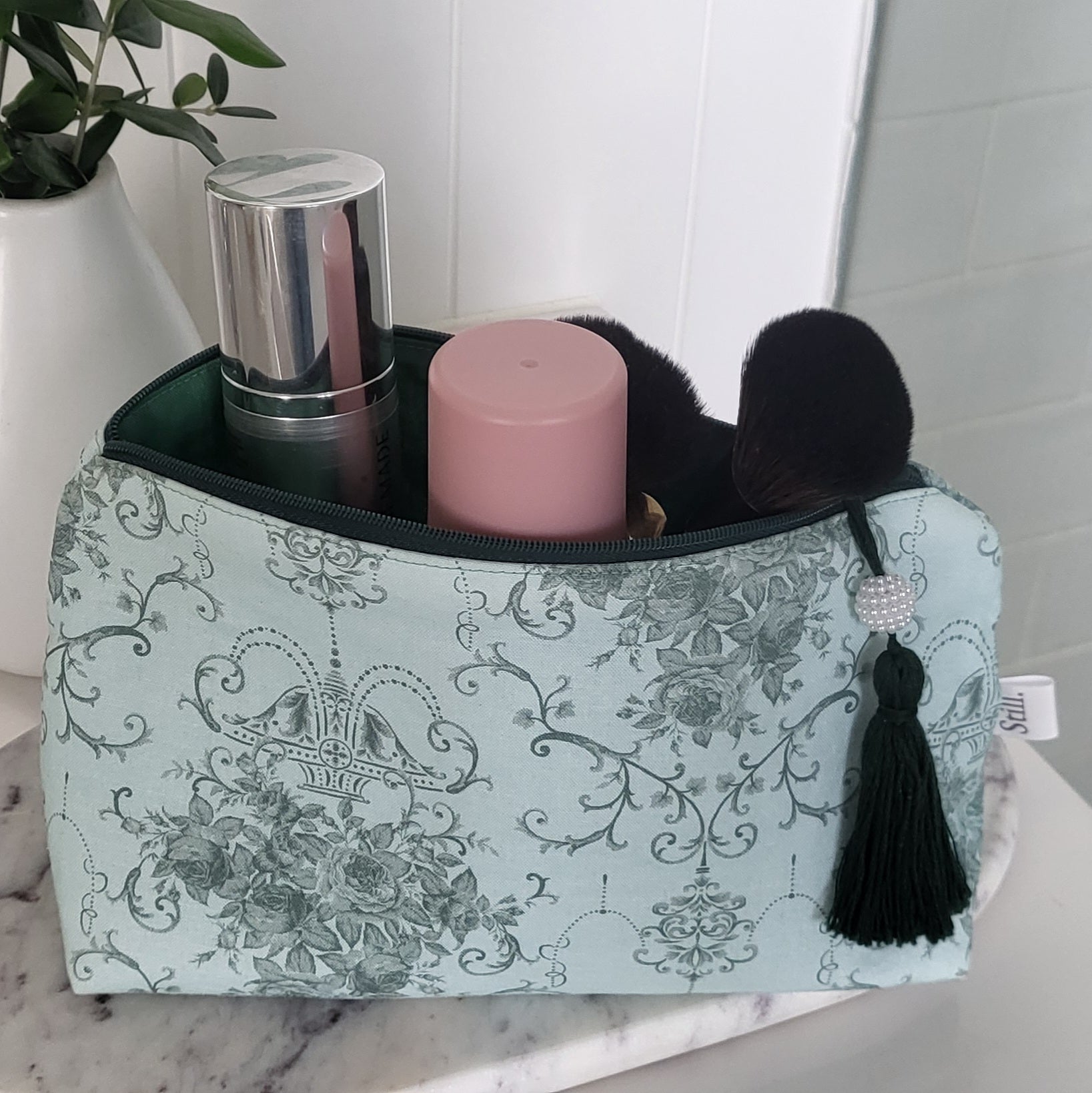 Makeup Bag - Floral Fabric Cosmetic Pouch | Still.