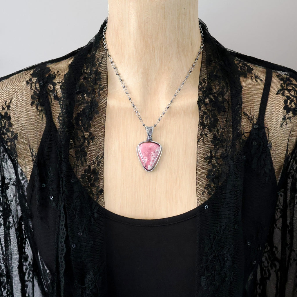 Sterling Silver Thulite Pendant ~ Talisman of Heartfelt Connection