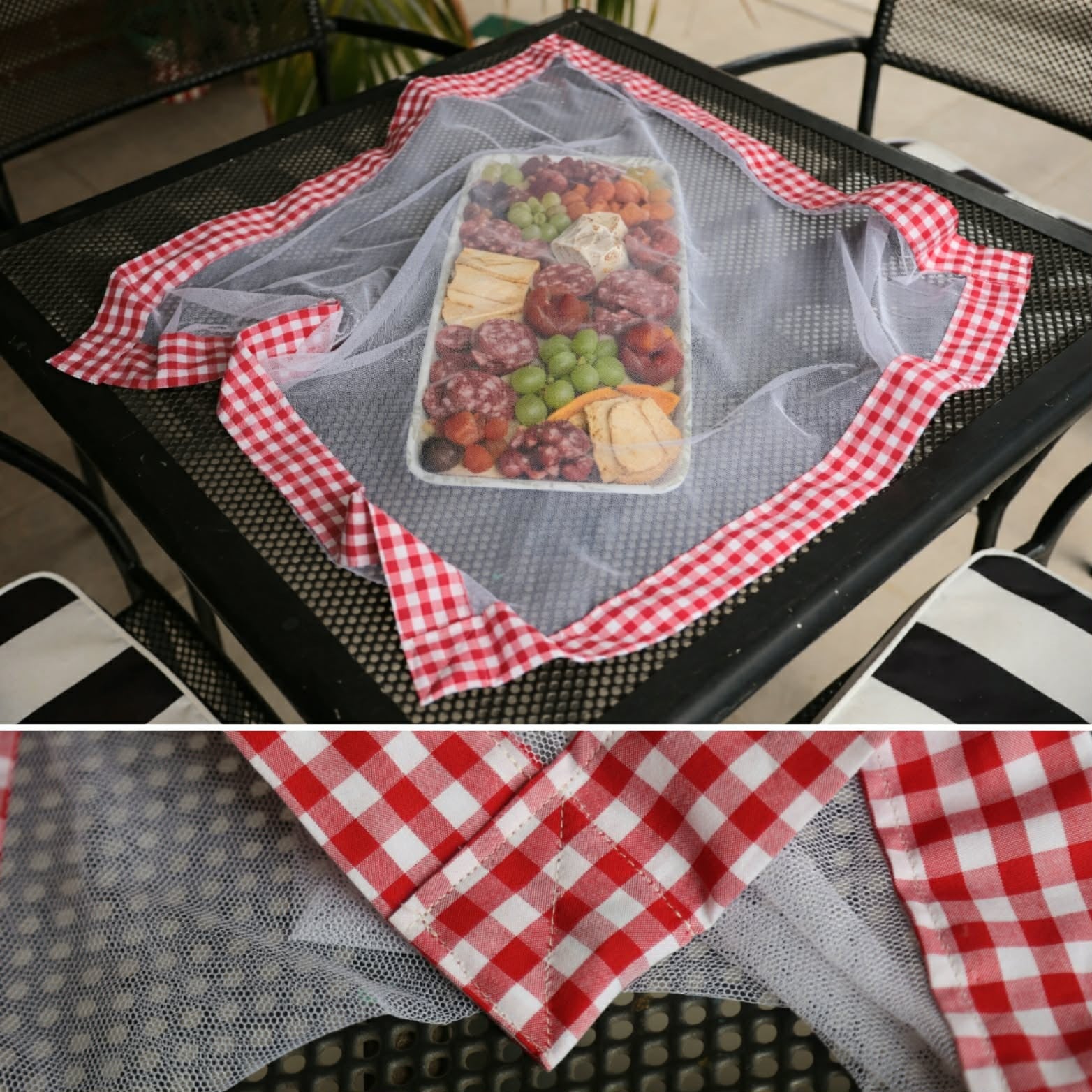 SQUARE GINGHAM FOOD COVER