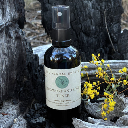 Organic Mugwort and Rose Toner 100mls. Hydrates, Strengthens, Refines Pores