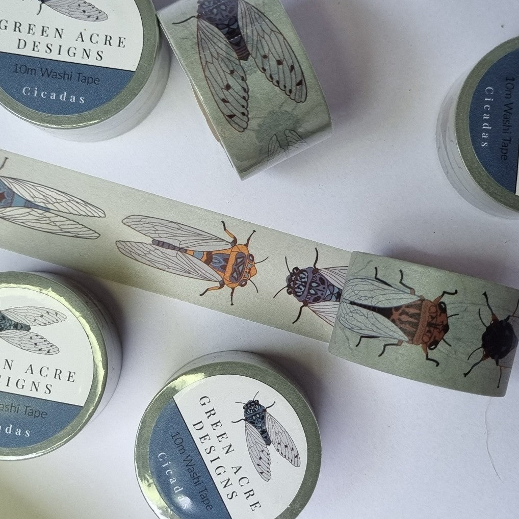 Cicada Insect Bug Beetle Washi Tape