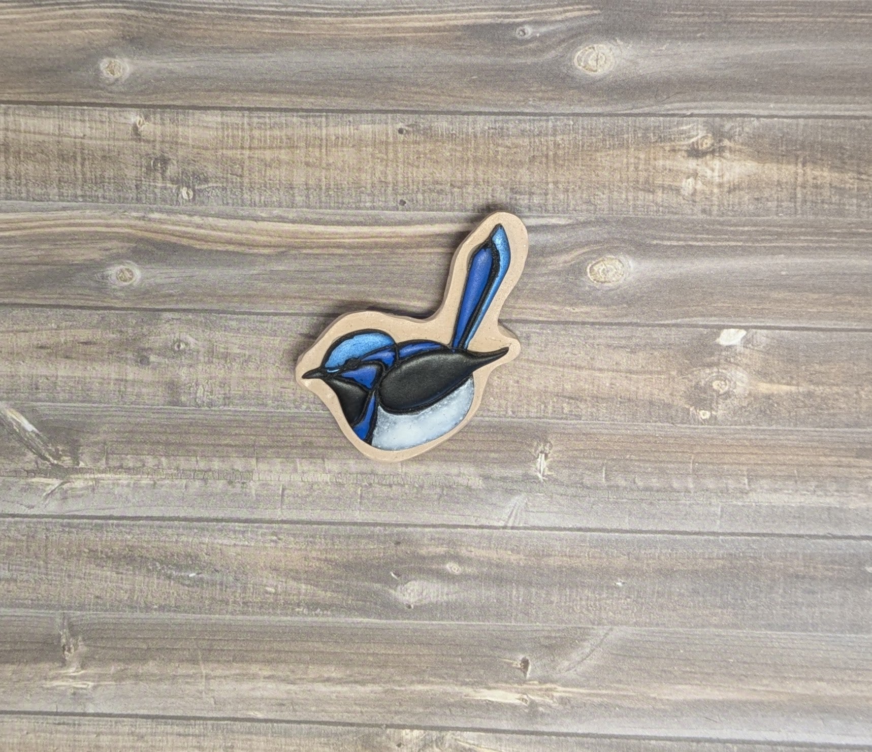 Blue Wren Brooch