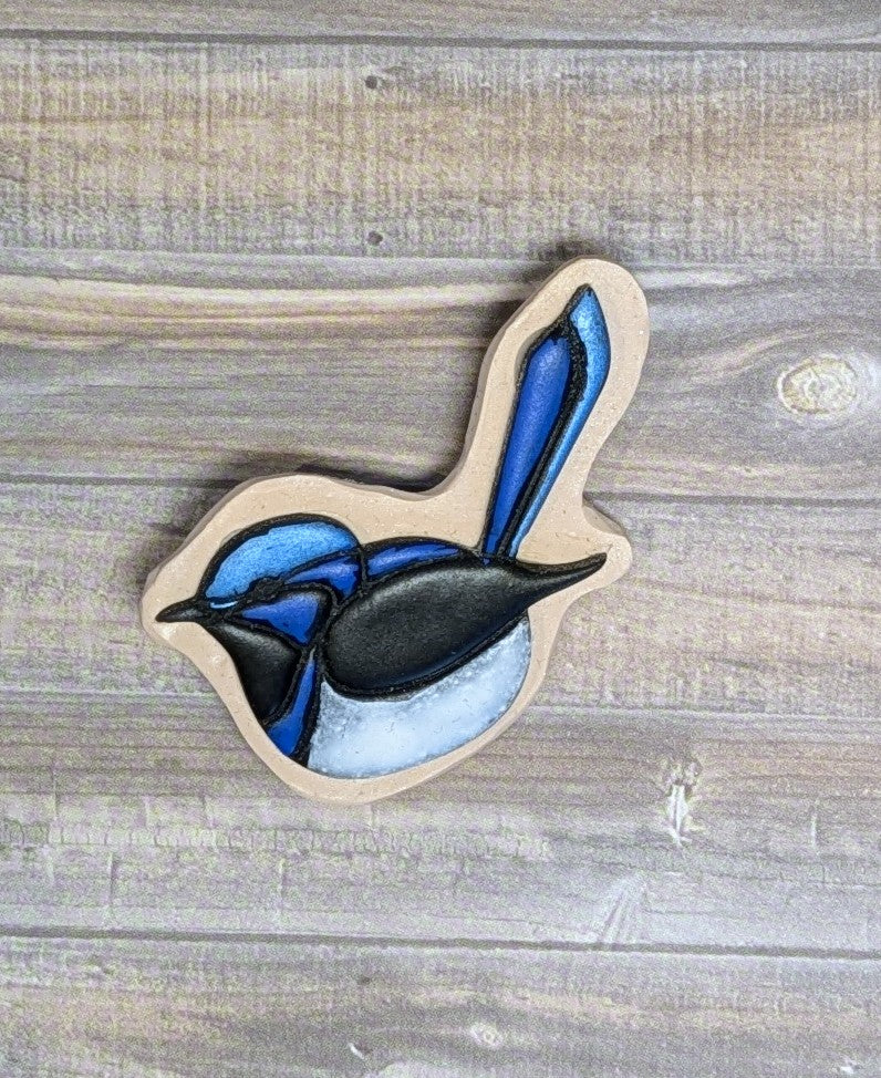 Blue Wren Brooch