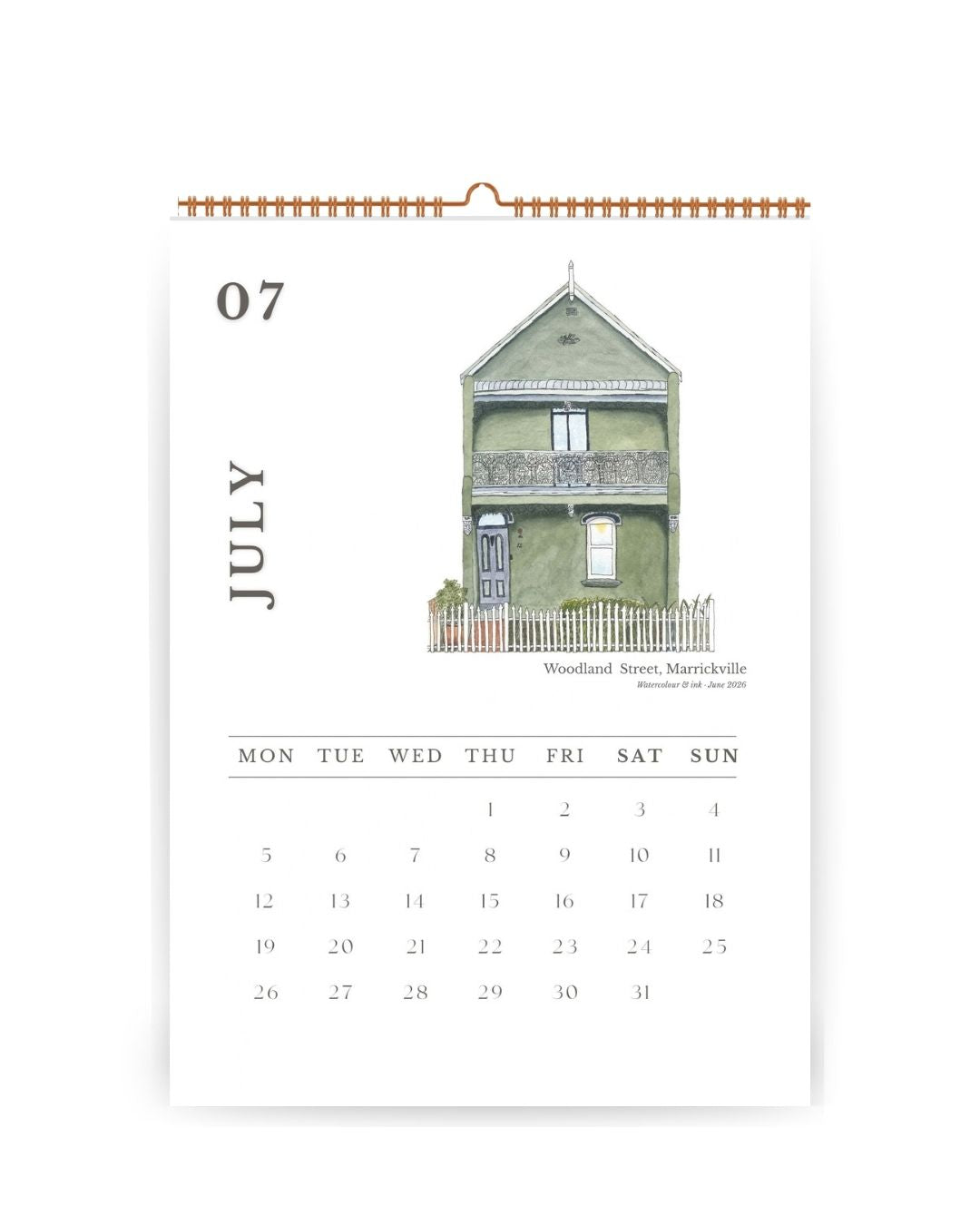 2027 Illustrated Wall Calendar and Family Planner