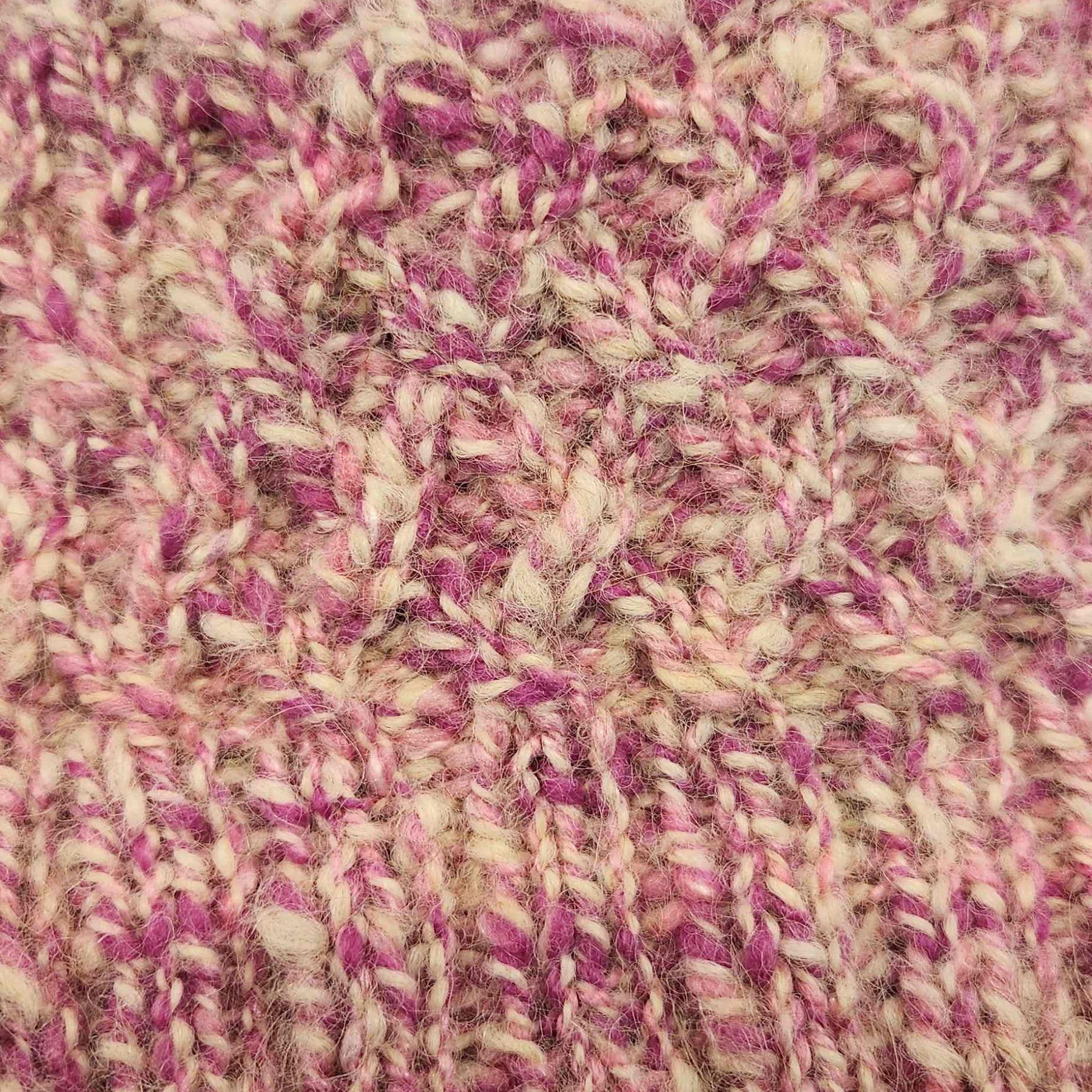 Hand Spun & Hand Knitted Alpaca Pink Merio Beanie
