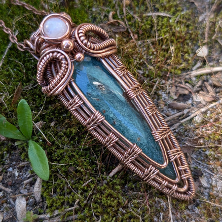 Turpentine - Green Aventurine and Moonstone in Copper