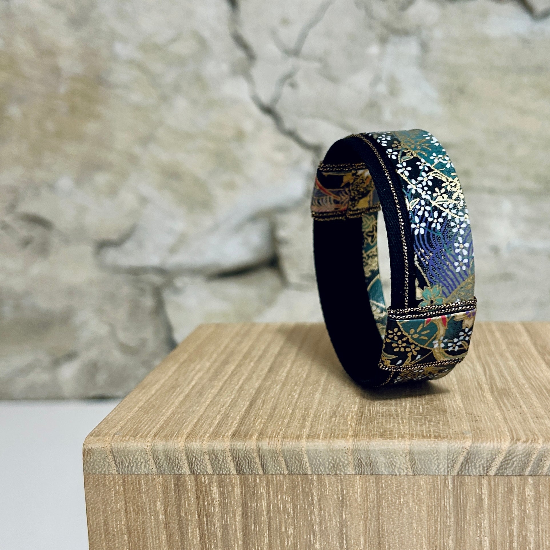 Bangle Japanese Washi Paper Black Gold - BNE-21-22-23