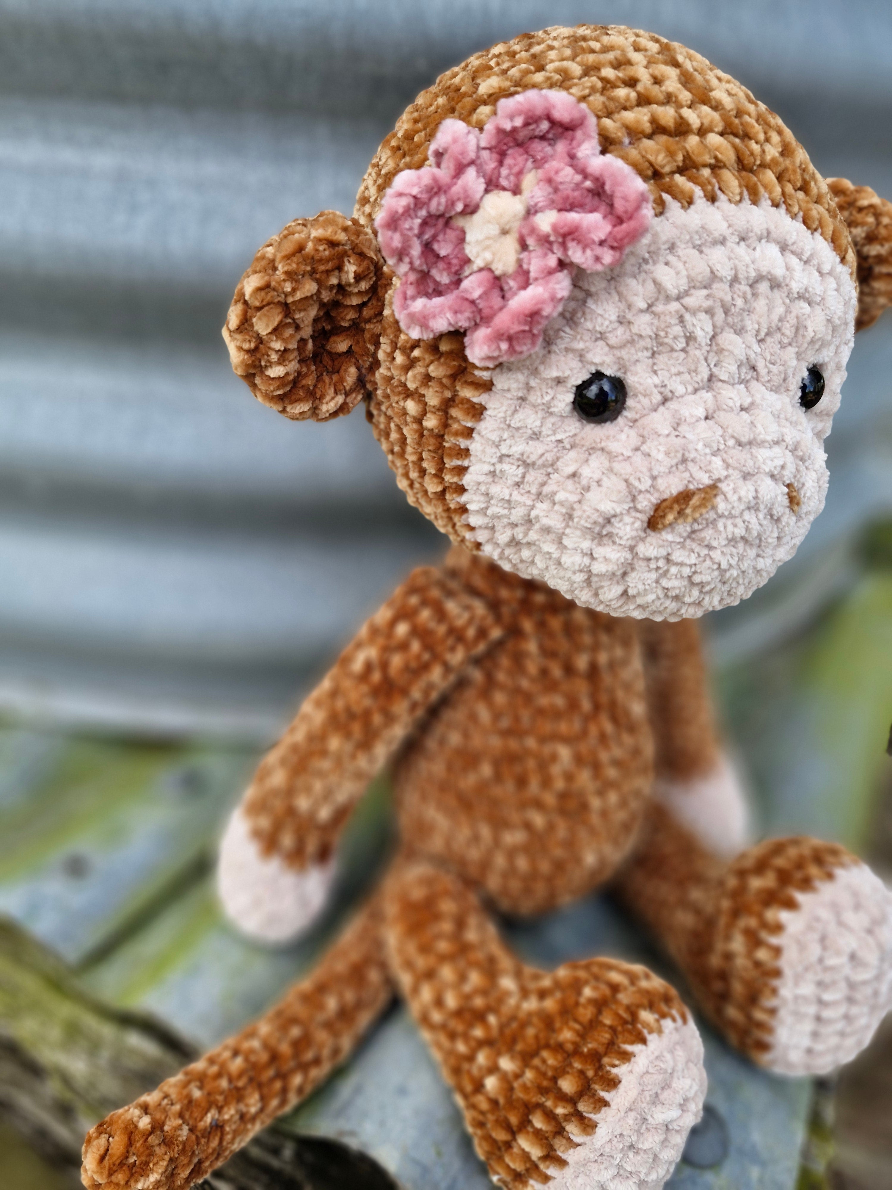 Super Sweet Lucy Crochet Amigurumi Monkey Handmade - Large