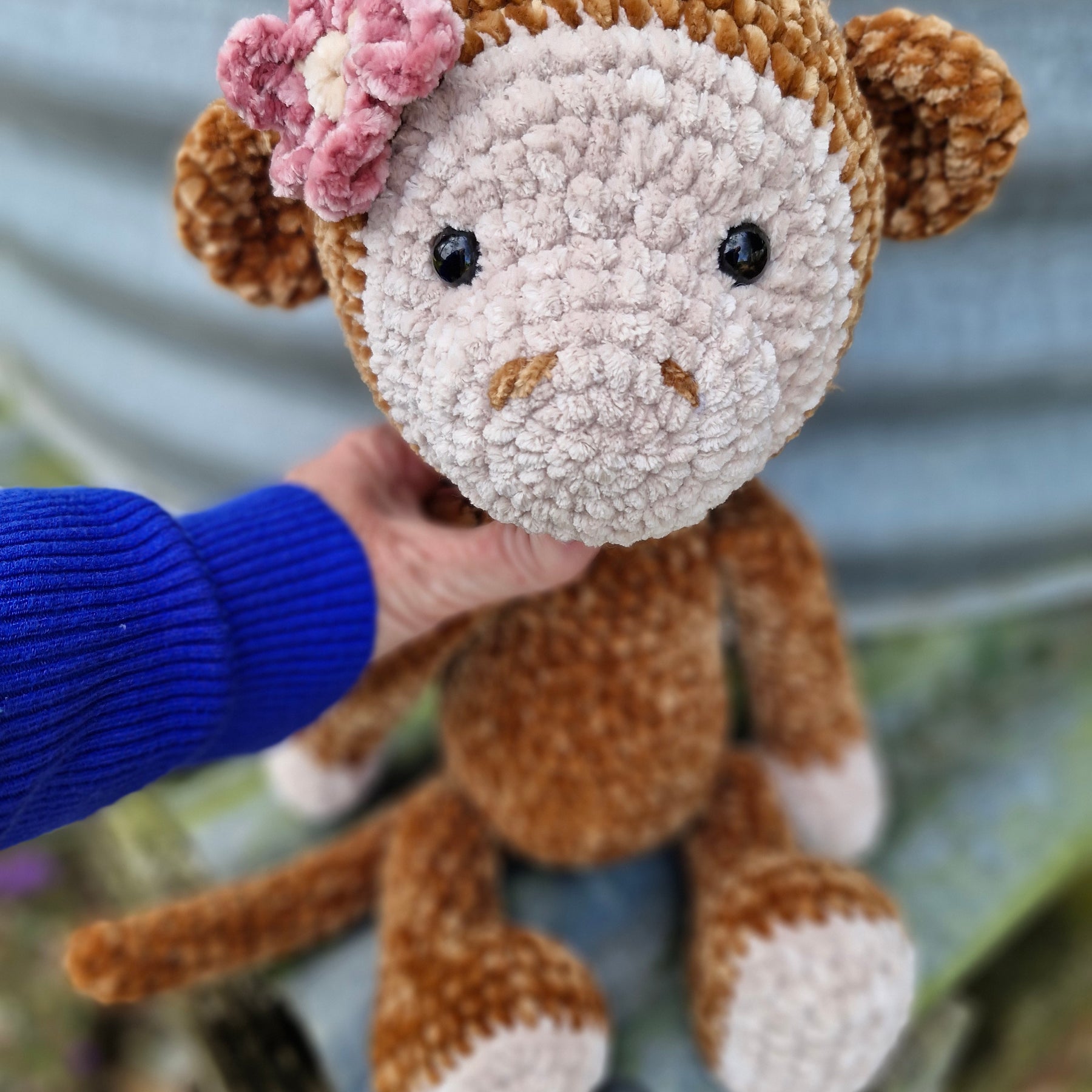 Super Sweet Lucy Crochet Amigurumi Monkey Handmade - Large