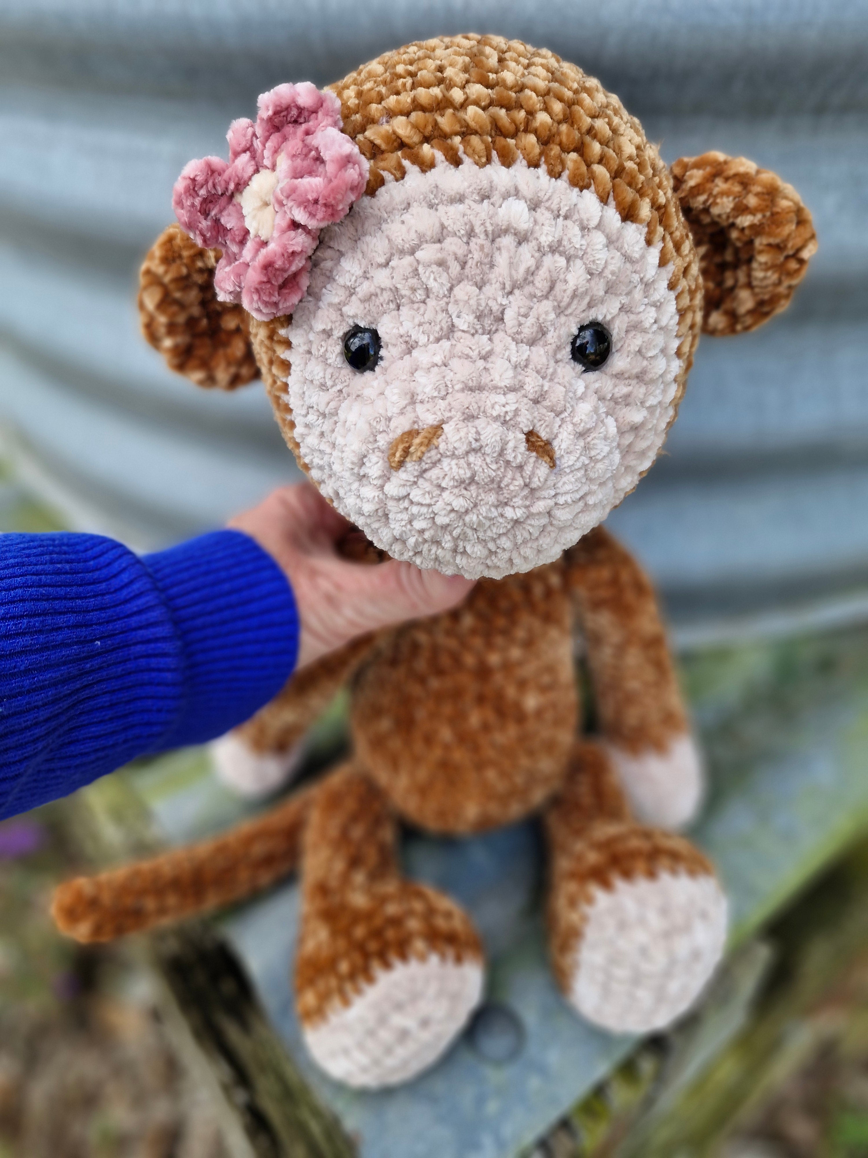 Super Sweet Lucy Crochet Amigurumi Monkey Handmade - Large