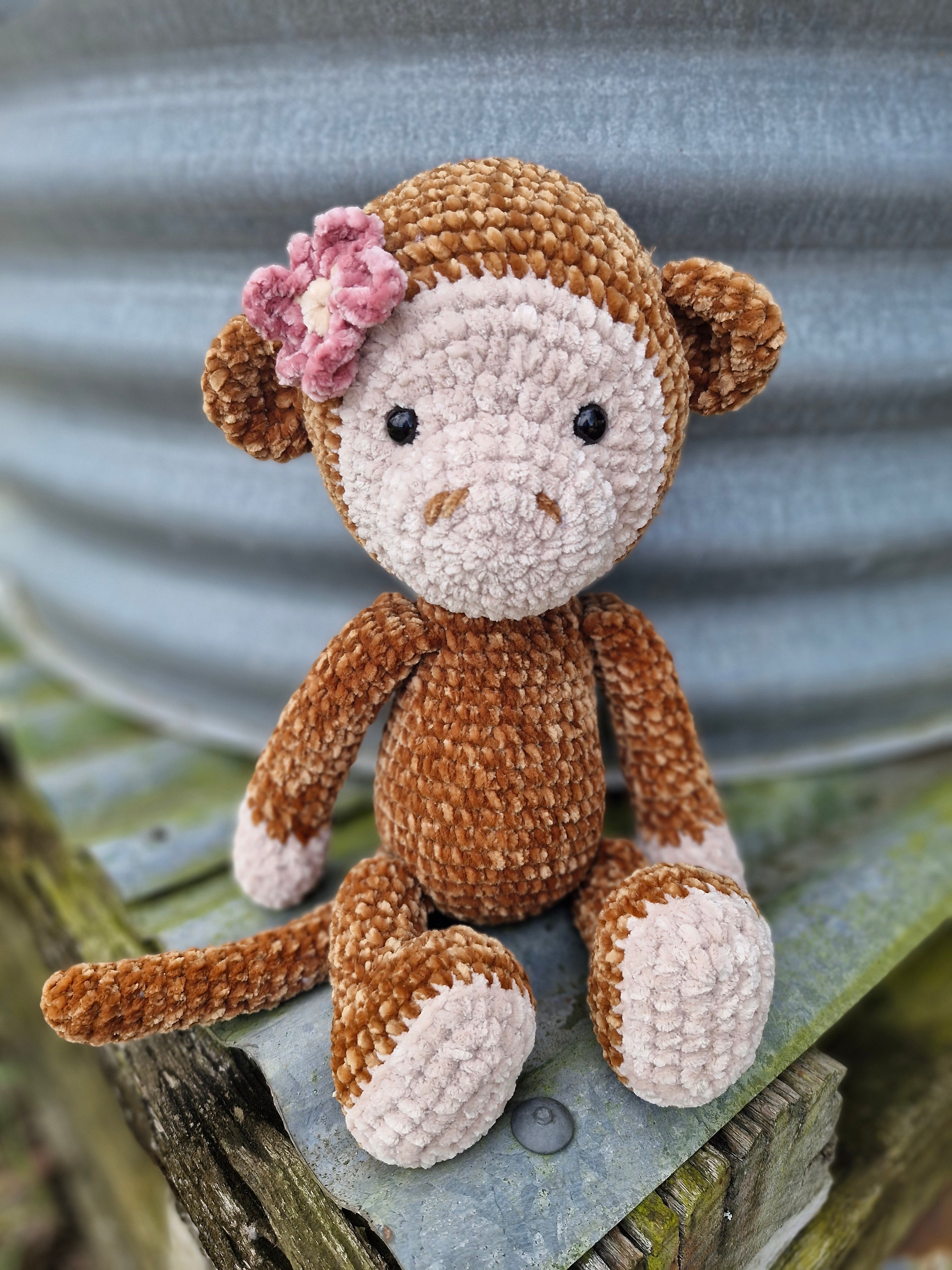 Super Sweet Lucy Crochet Amigurumi Monkey Handmade - Large