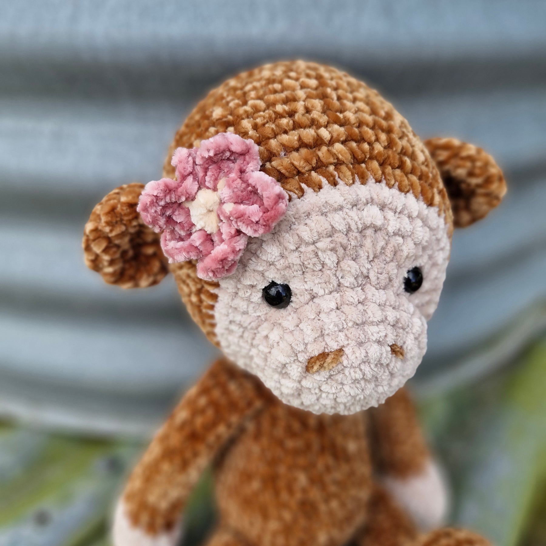Super Sweet Lucy Crochet Amigurumi Monkey Handmade - Large