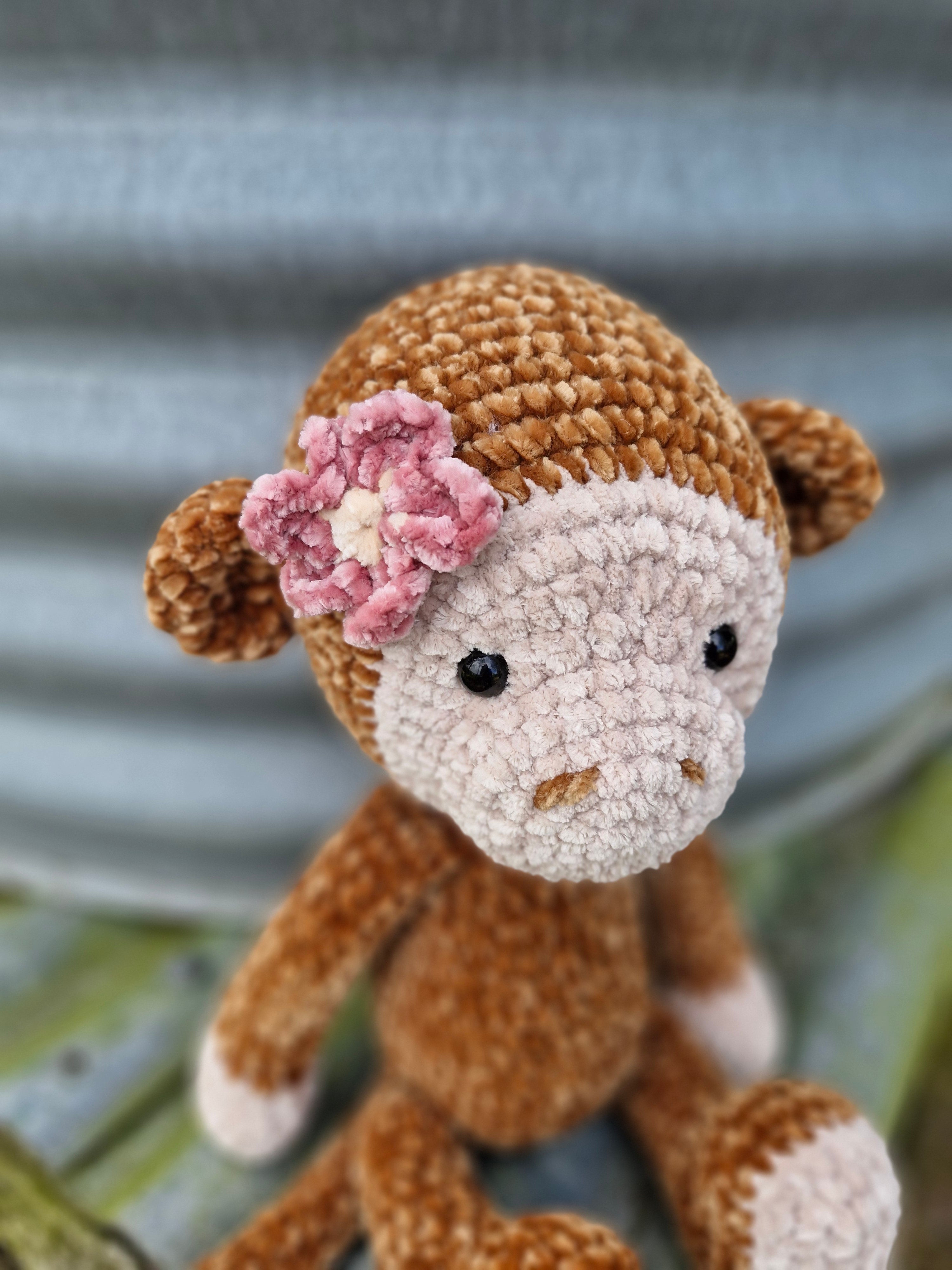 Super Sweet Lucy Crochet Amigurumi Monkey Handmade - Large