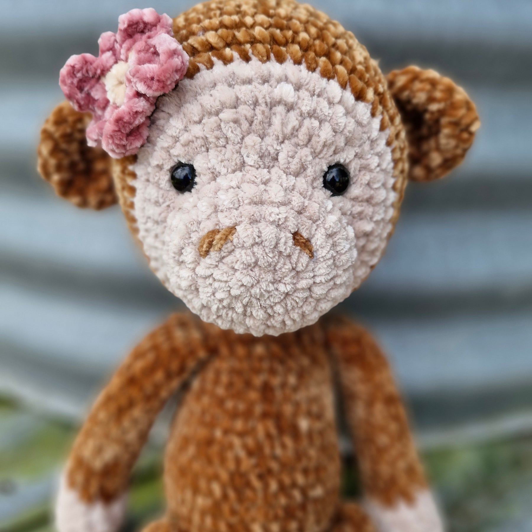 Super Sweet Lucy Crochet Amigurumi Monkey Handmade - Large