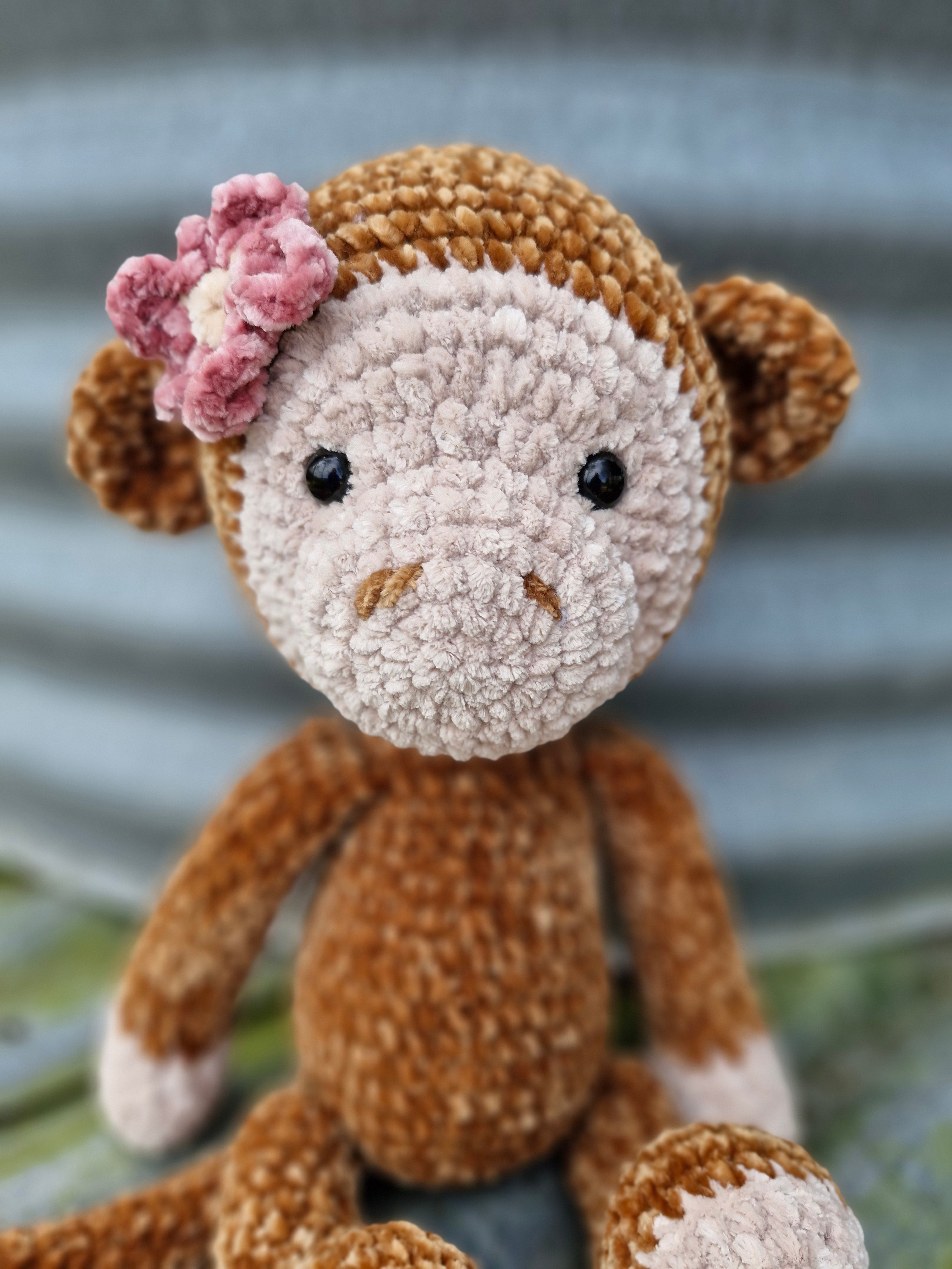 Super Sweet Lucy Crochet Amigurumi Monkey Handmade - Large