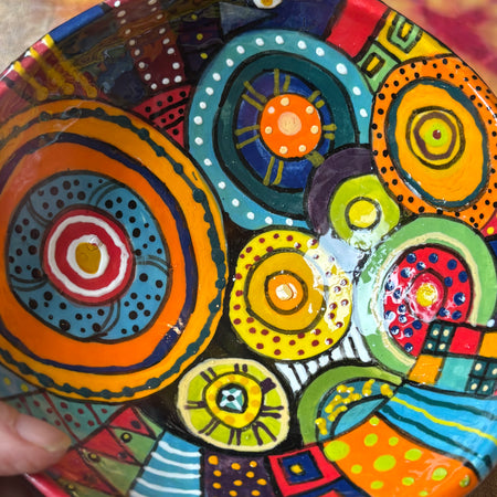 Handmade colourful bowl