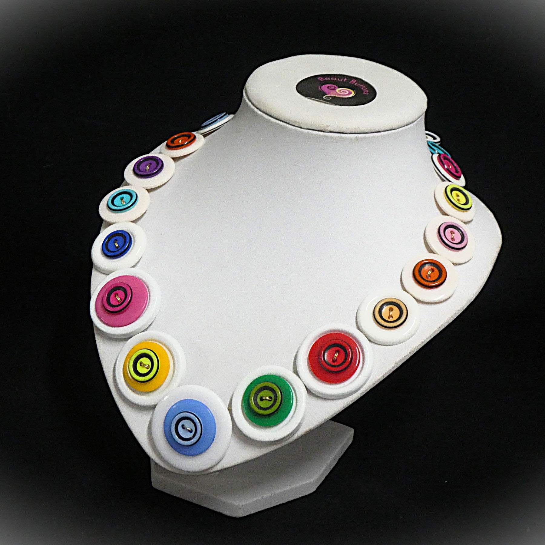 Button necklace and earrings - My Paintbox