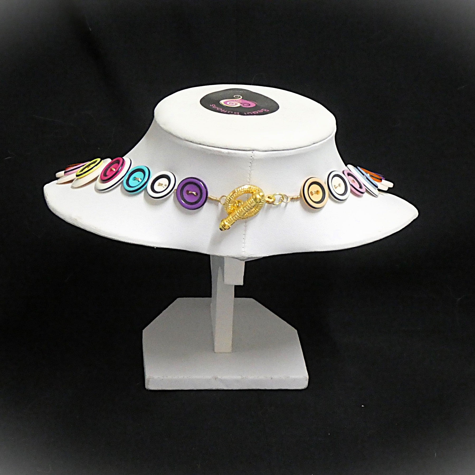 Button necklace and earrings - My Paintbox