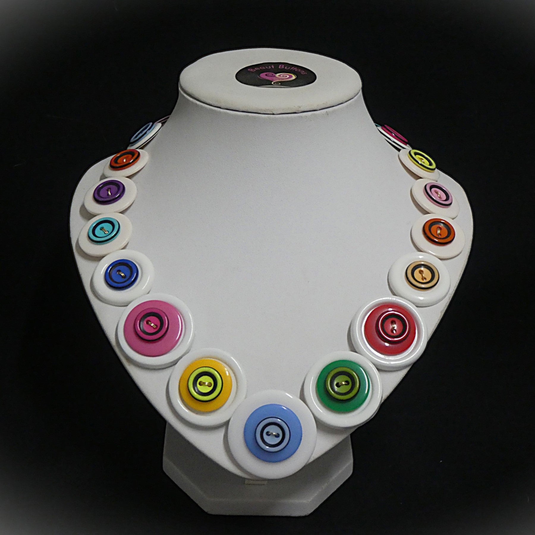 Button necklace and earrings - My Paintbox
