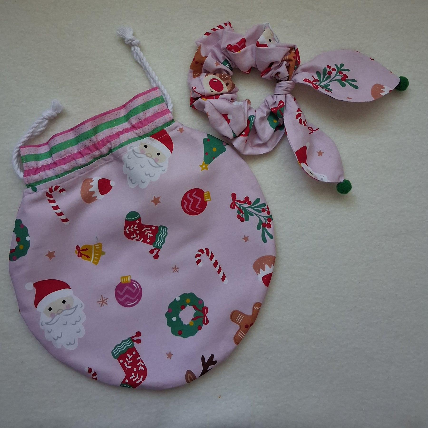 Children's Christmas Bauble Bag & scrunchie