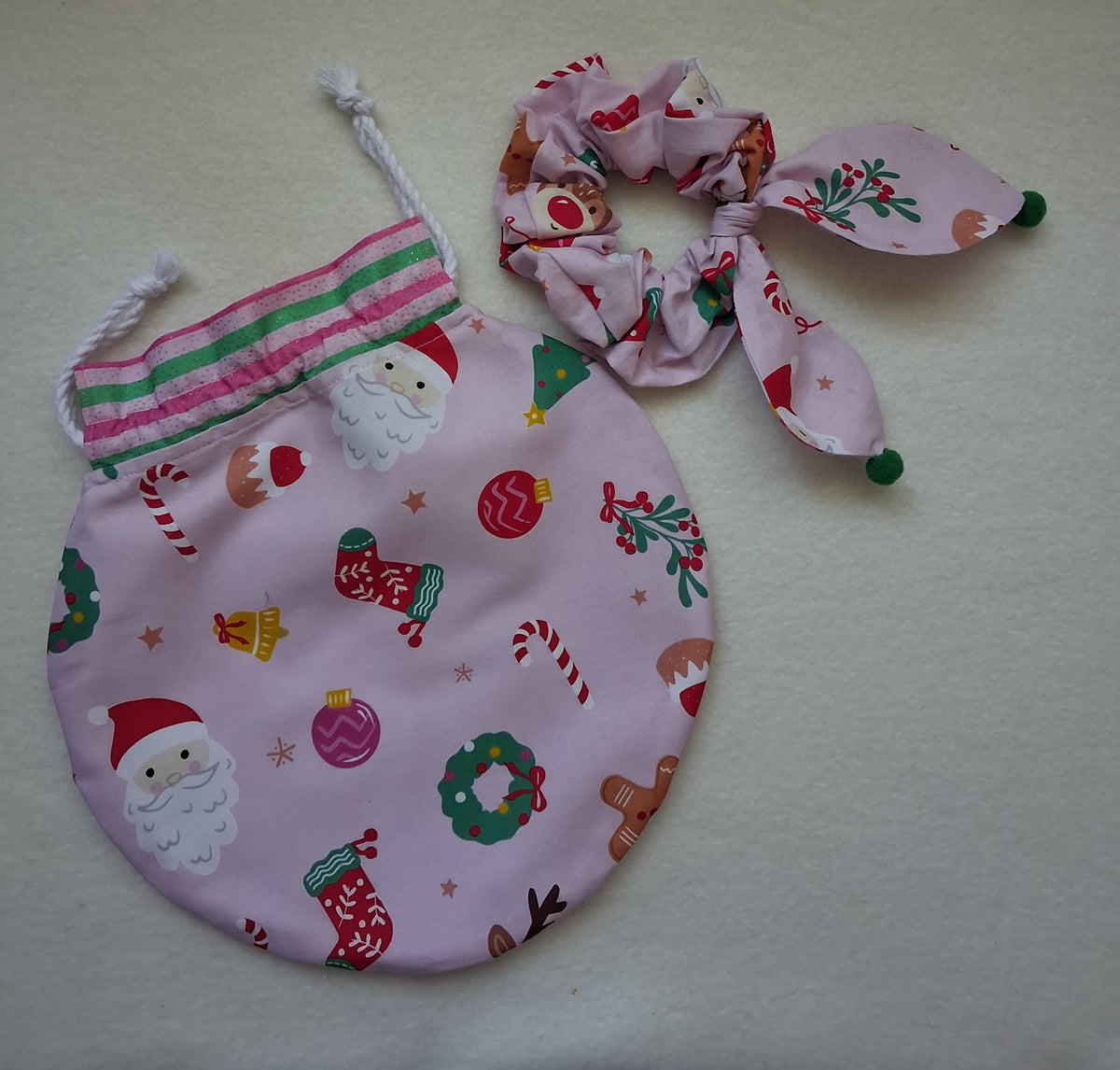 Children's Christmas Bauble Bag & scrunchie
