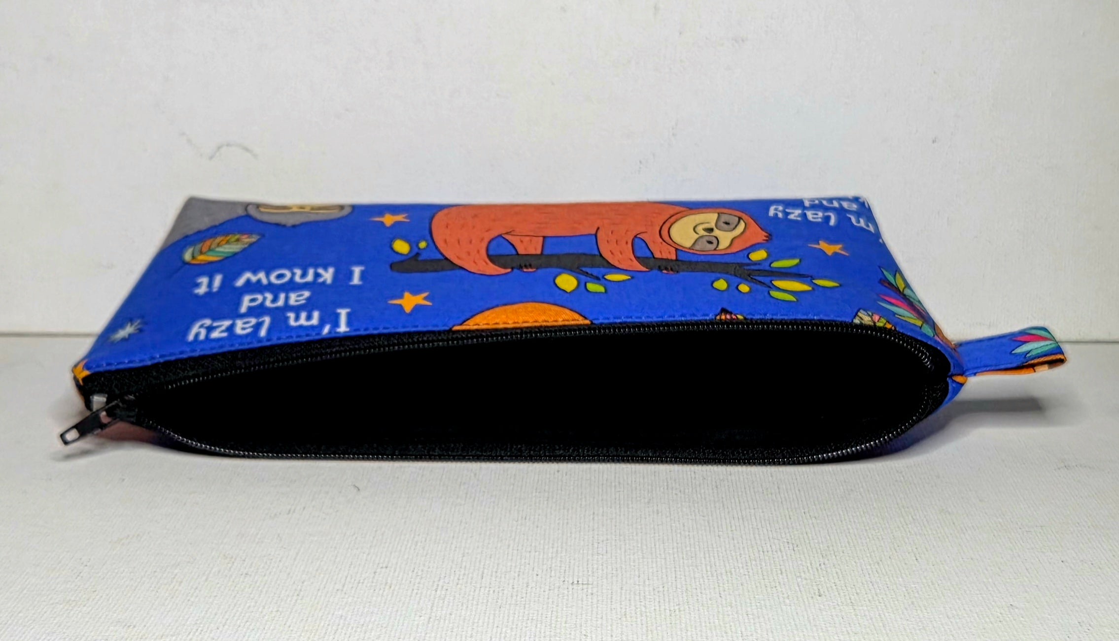 Pencil case in Lazy Sloth fabric