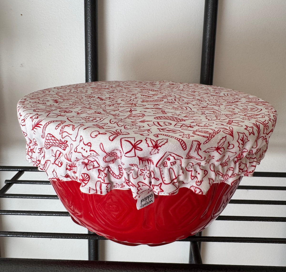 Christmas & Cherries Reversible Bowl Cover