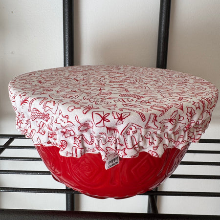 Christmas & Cherries Reversible Bowl Cover