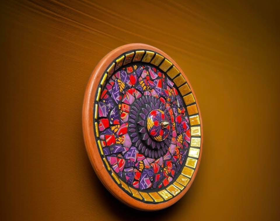Mosaic Bee Bath.