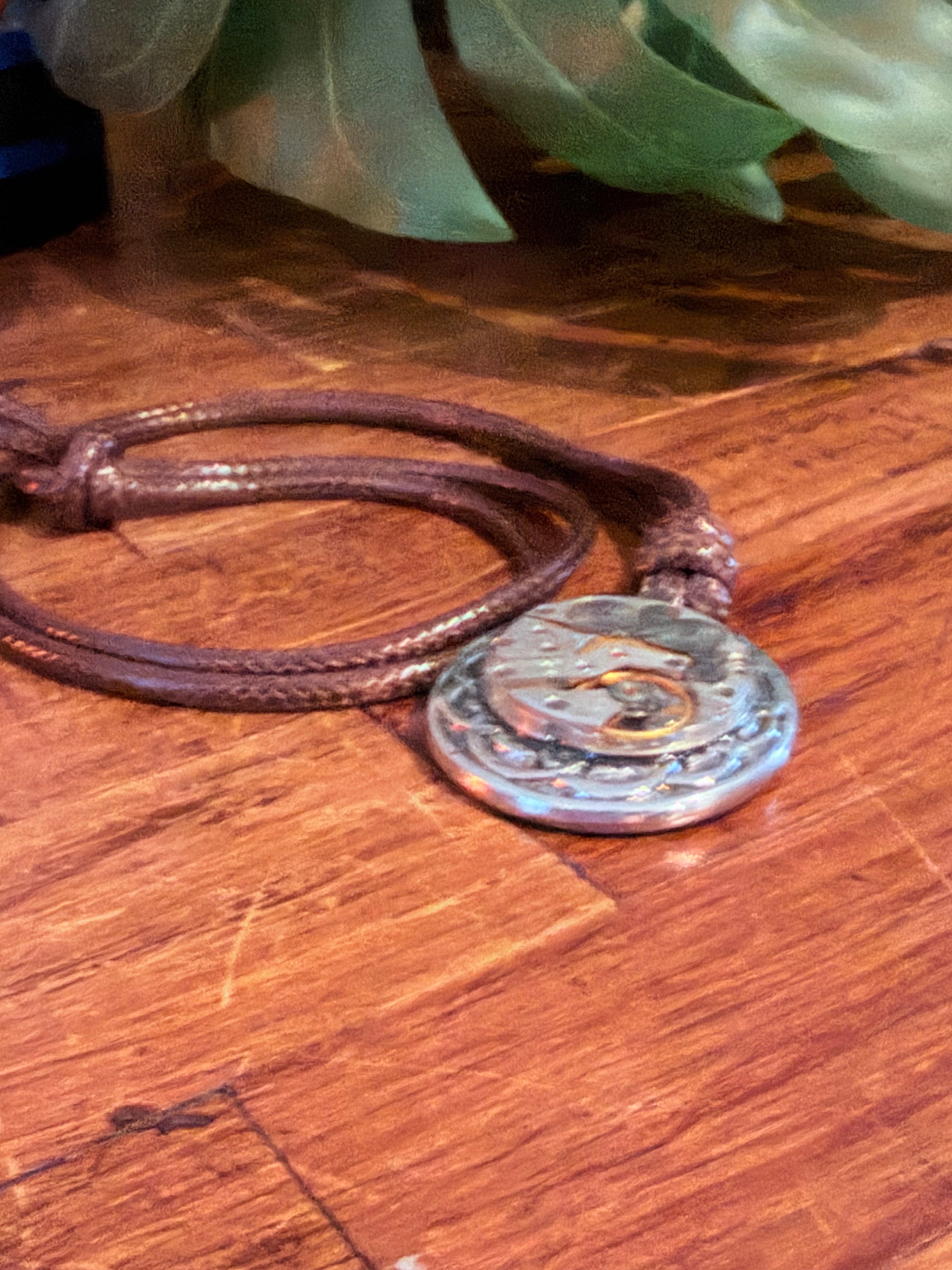 Steampunk watch movement necklace
