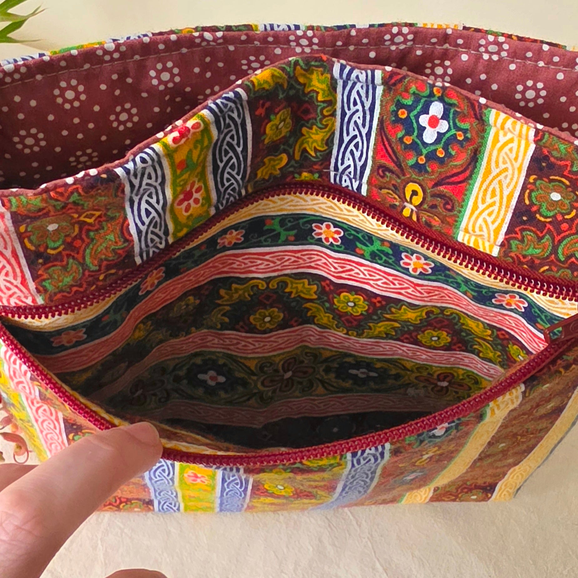 Upcycled Crossbody Bag- Made With 100% Pre-Loved Fabrics