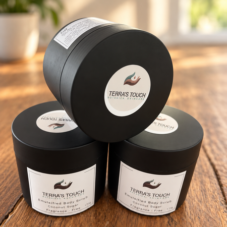 Handmade Emulsified Body Scrub 170g | Coconut Sugar | Fragrance-Free | Gentle Exfoliating Skincare